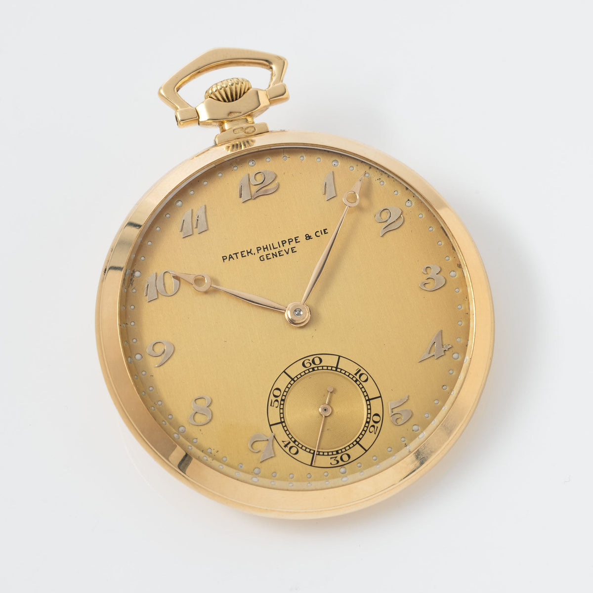Patek Philippe Pocket Watch with Doré Breguet numerals Dial in 18k Yellow Gold