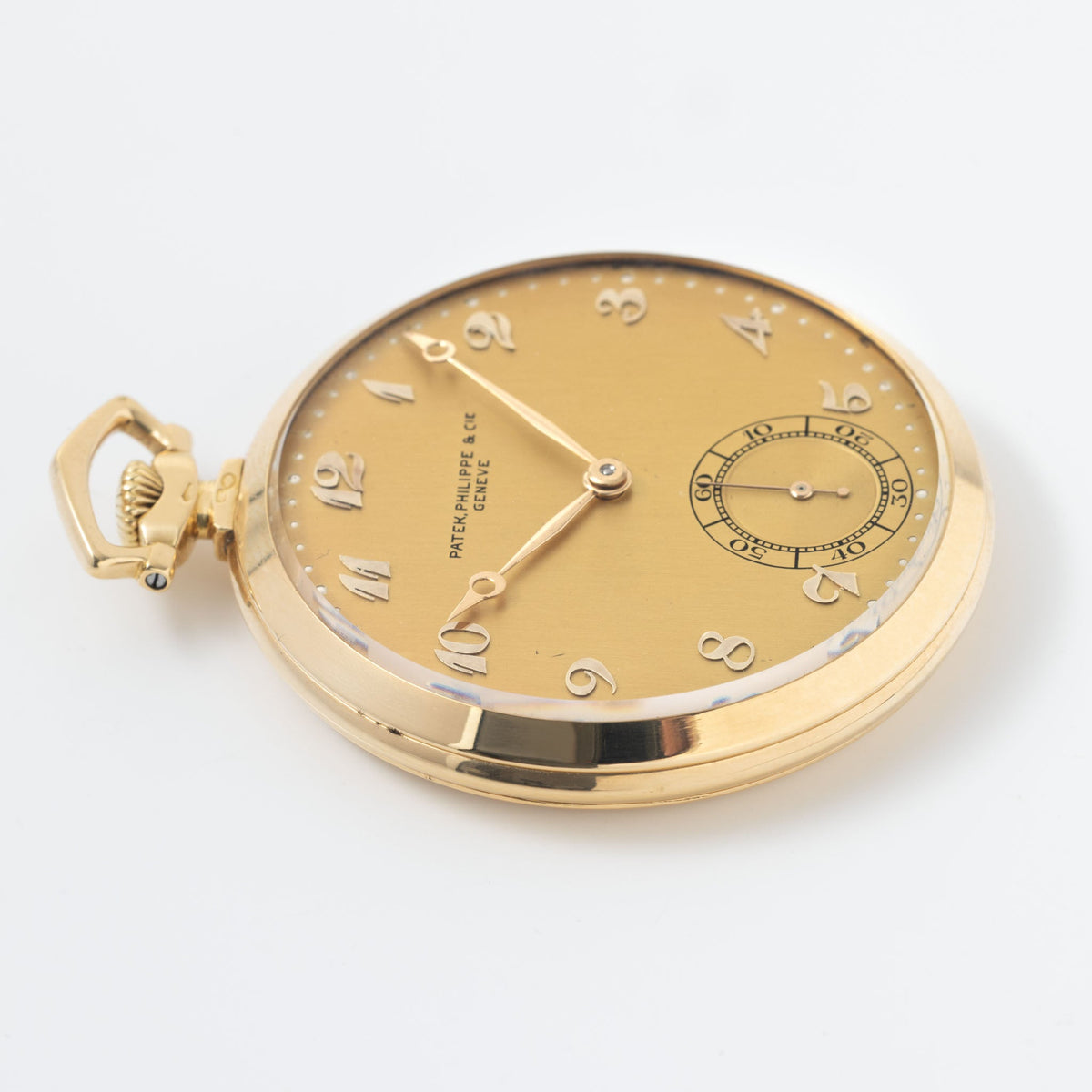 Patek Philippe Pocket Watch with Doré Breguet numerals Dial in 18k Yellow Gold