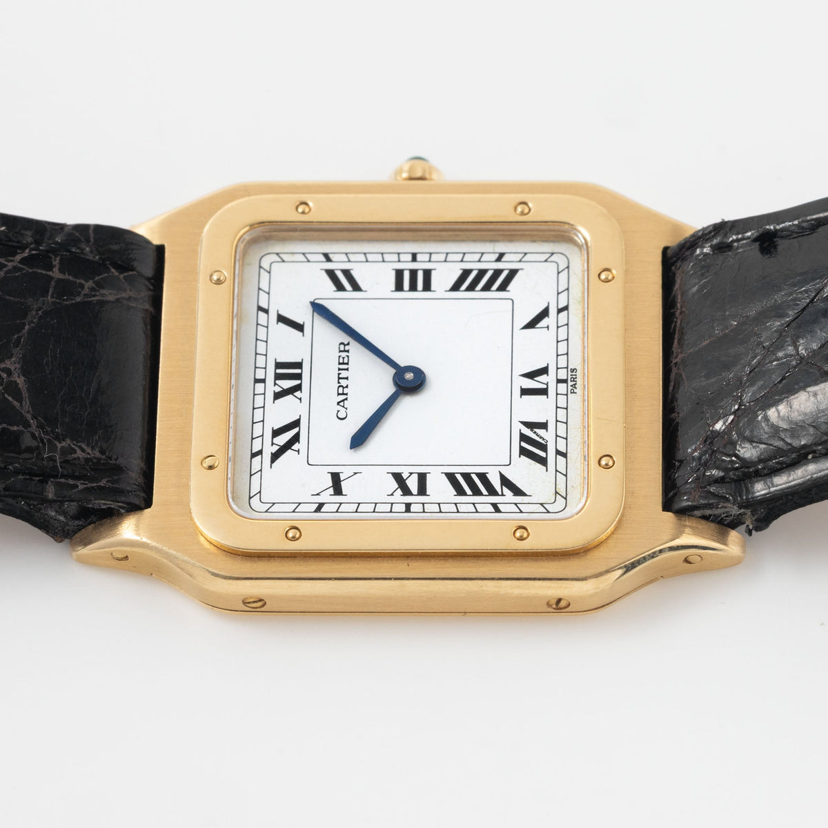Cartier Santos Dumont Ultra-Thin in 18kt Yellow Gold ref. 96054 Paris Dial