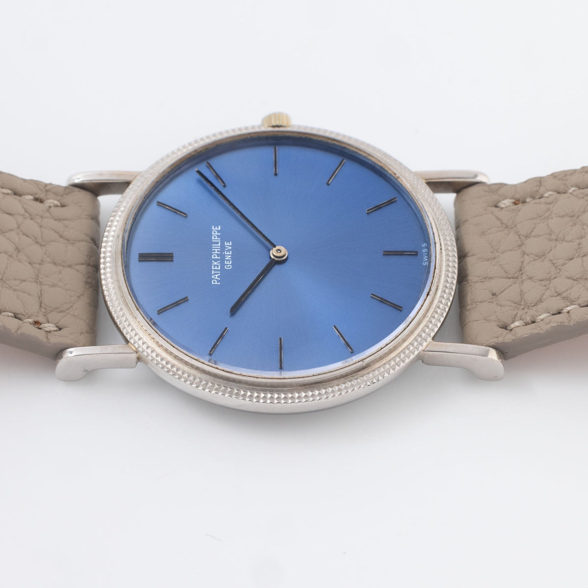Patek Philippe Calatrava Ref 3520D Blue Soleil Dial in 18k White Gold