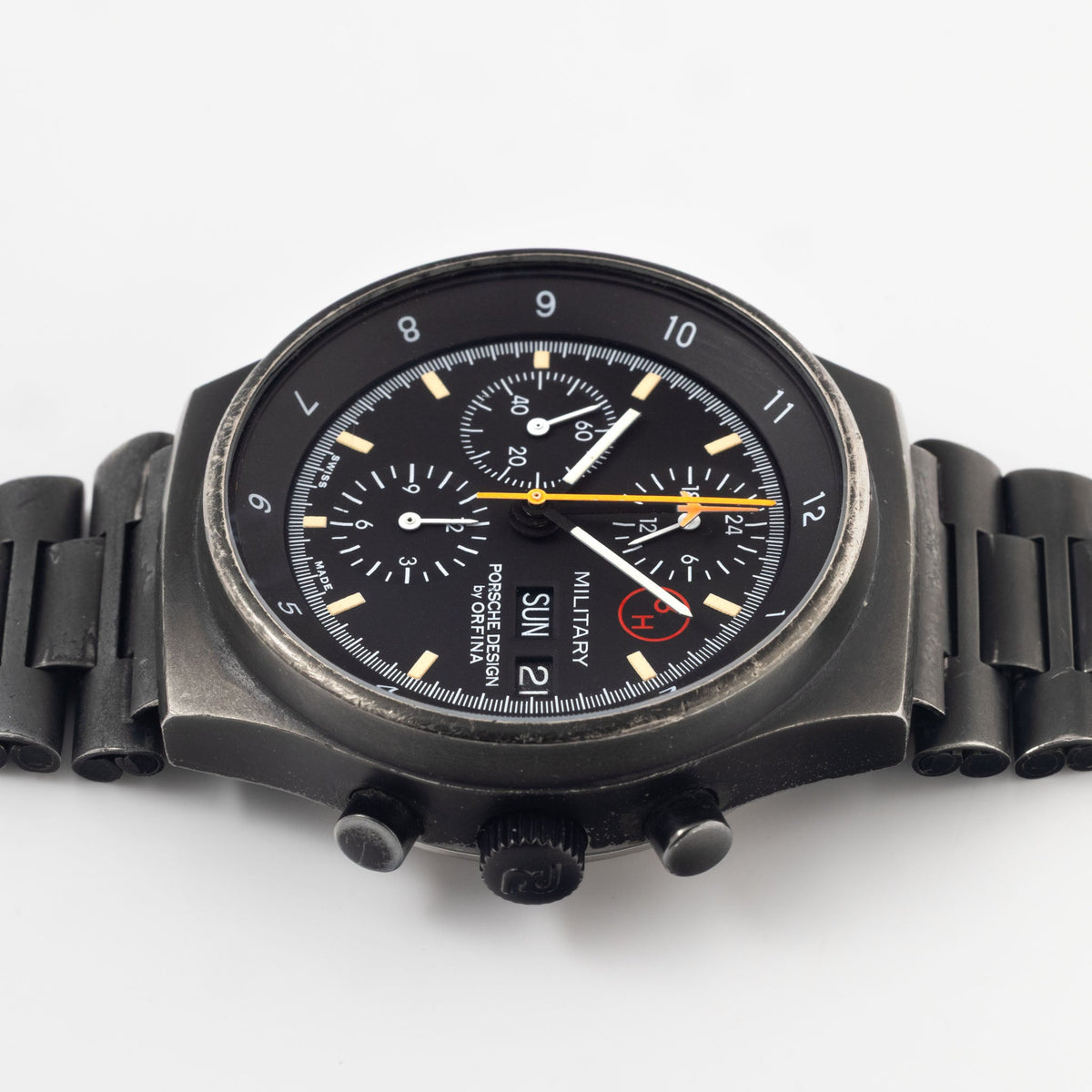 Porsche Design by Orfina Chrono 1 Military 3H Dial Black PVD-Case ref. 7177
