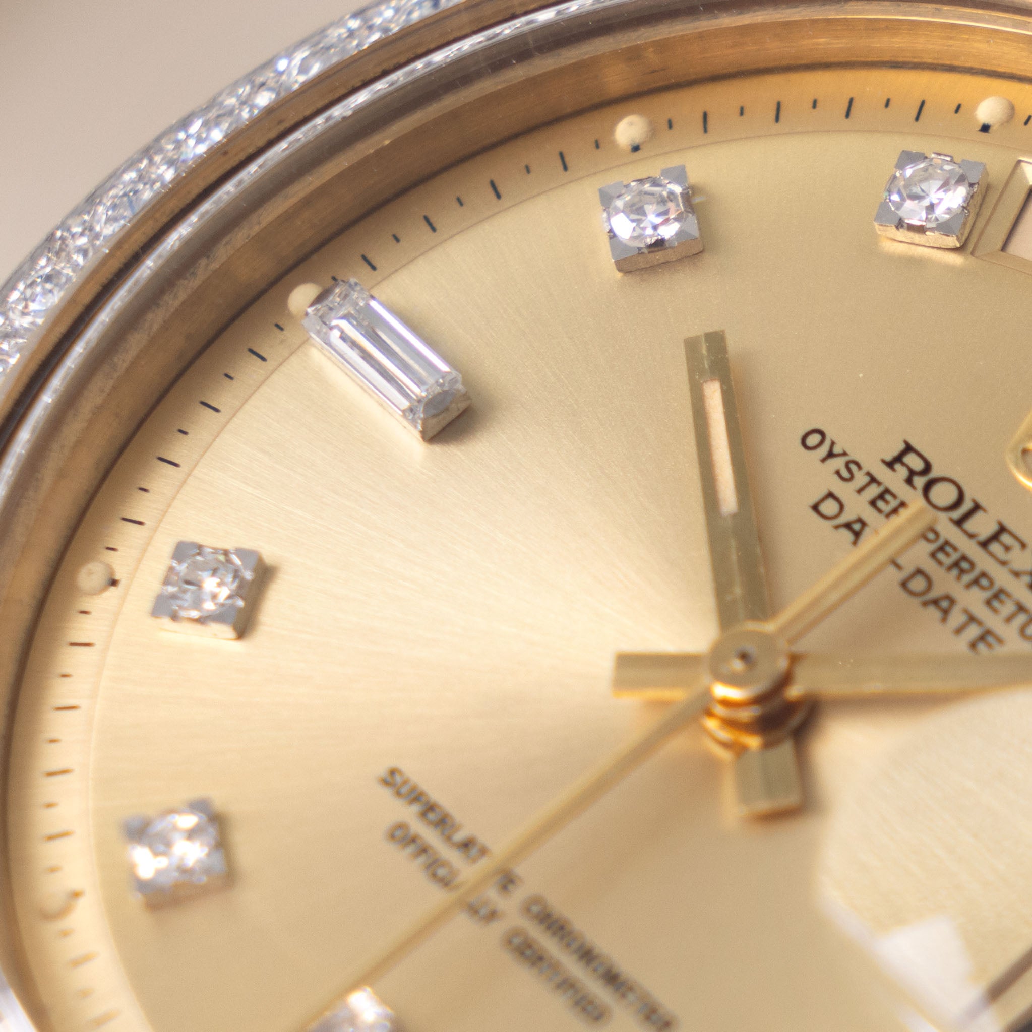 Rolex Day-Date Yellow Gold Champagne Diamond Dial Ref 1804