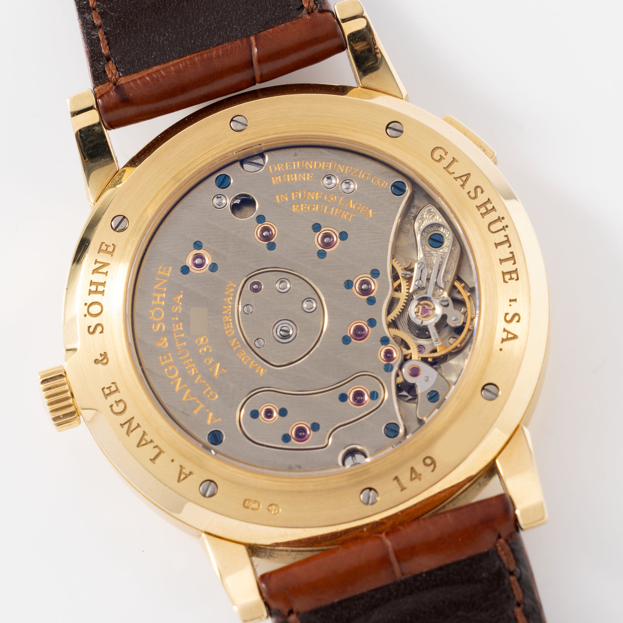 A. Lange &amp; Söhne Grand Lange 1 “ Grosse Lange” 18kt Yellow Gold Ref 115.021