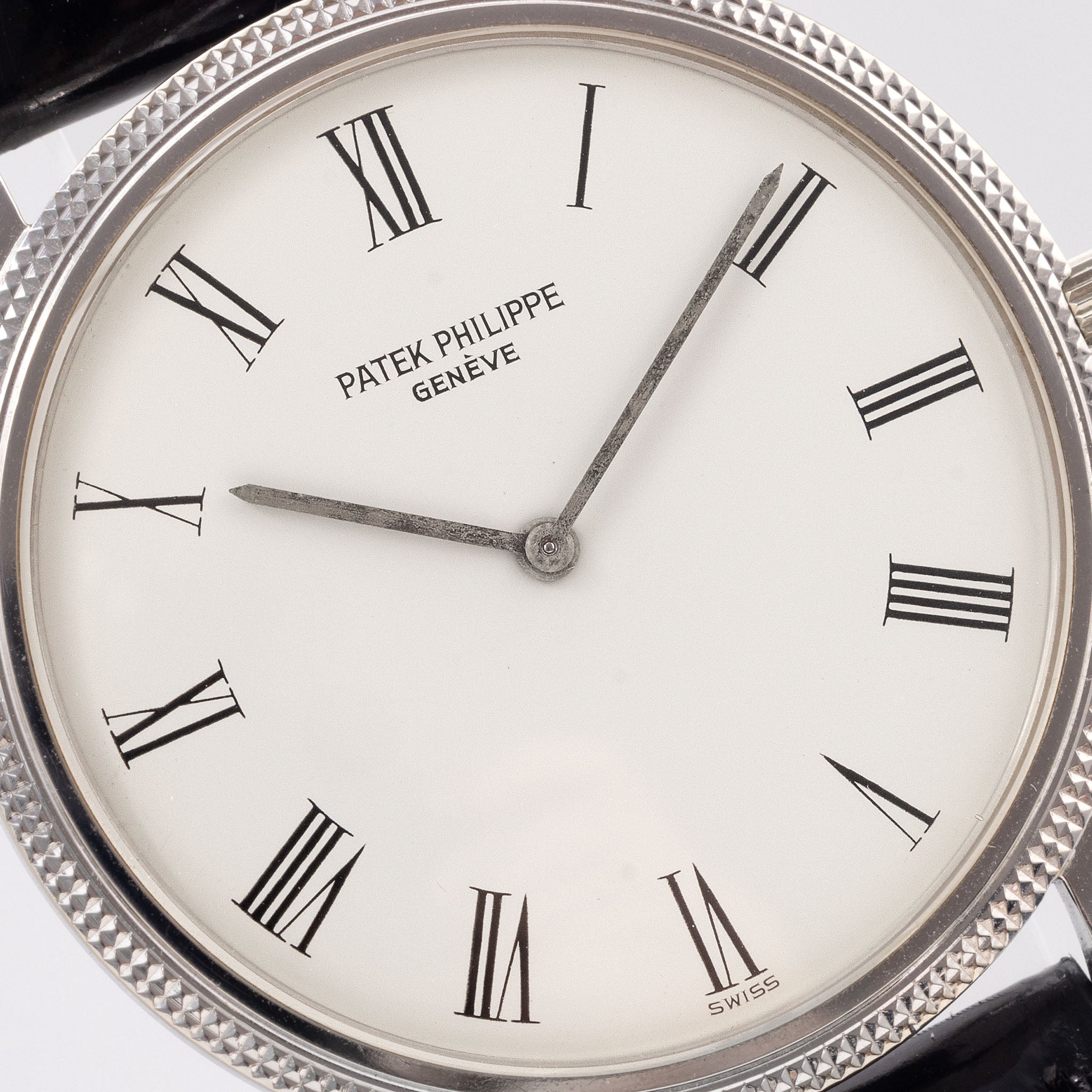 Patek Philippe Calatrava White Gold Clous de Paris Bezel ref 3520