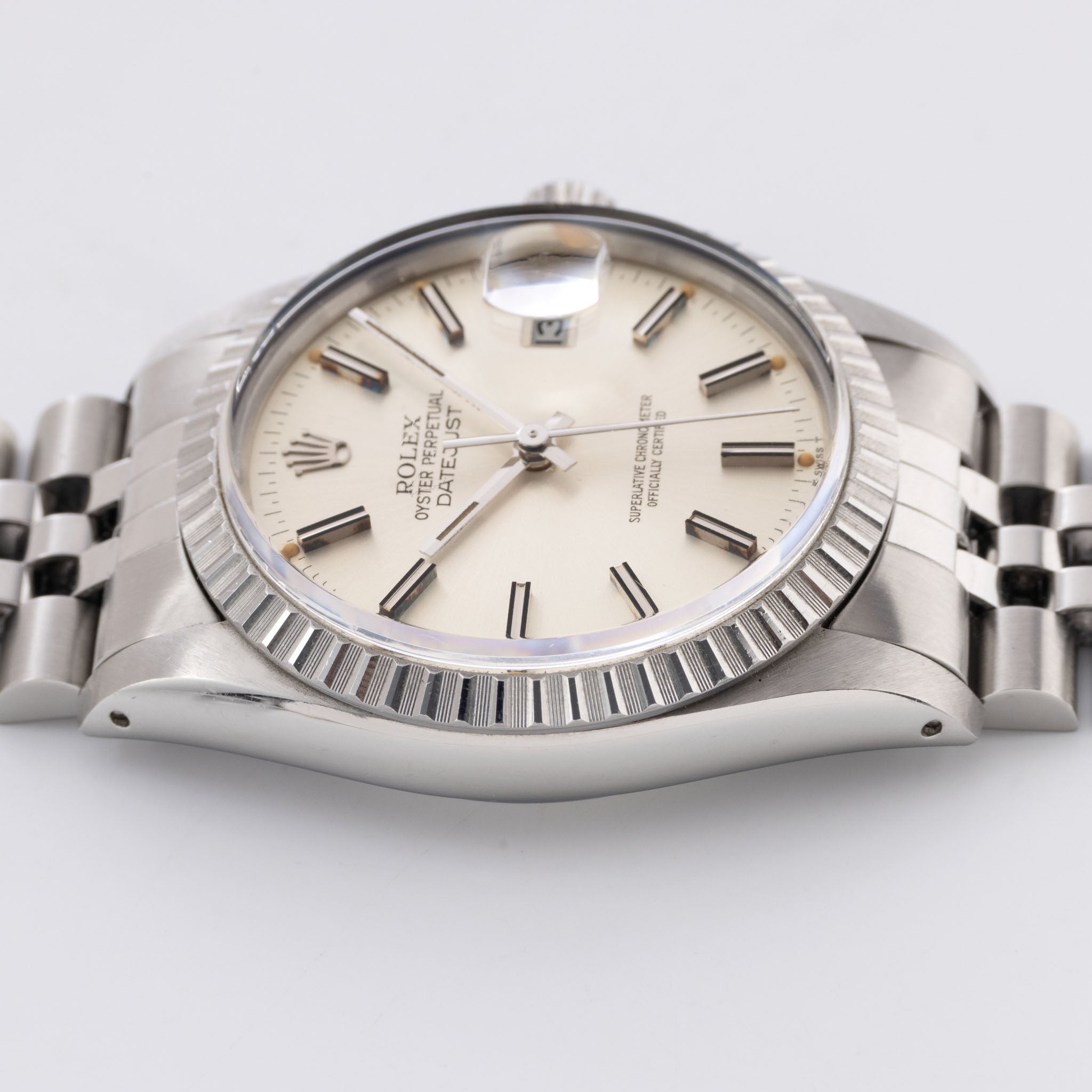 Rolex Datejust 16030 Patina Silver Dial Guarantee Paper