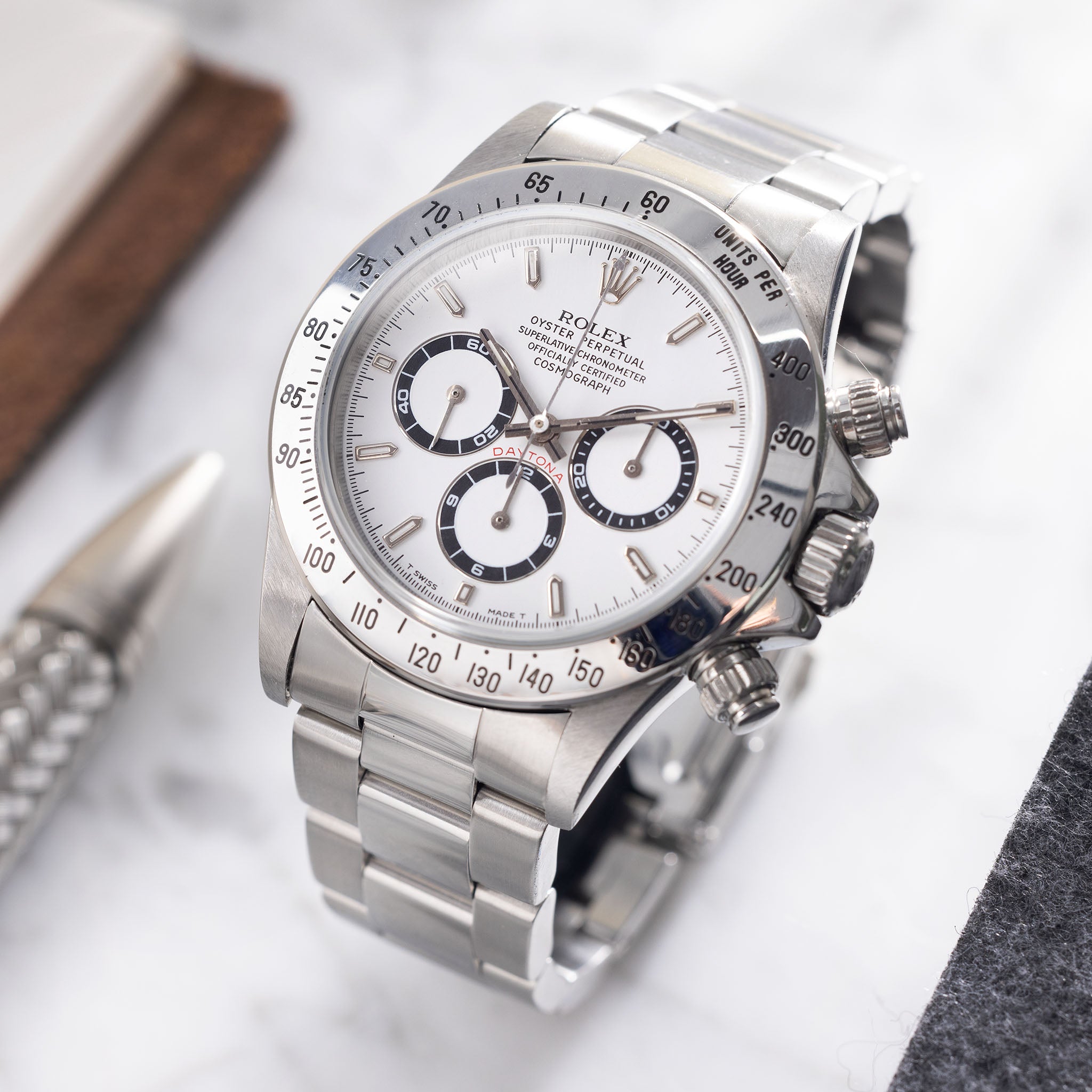 Rolex Daytona 16520 Steel White Mk5 Dial with Papers