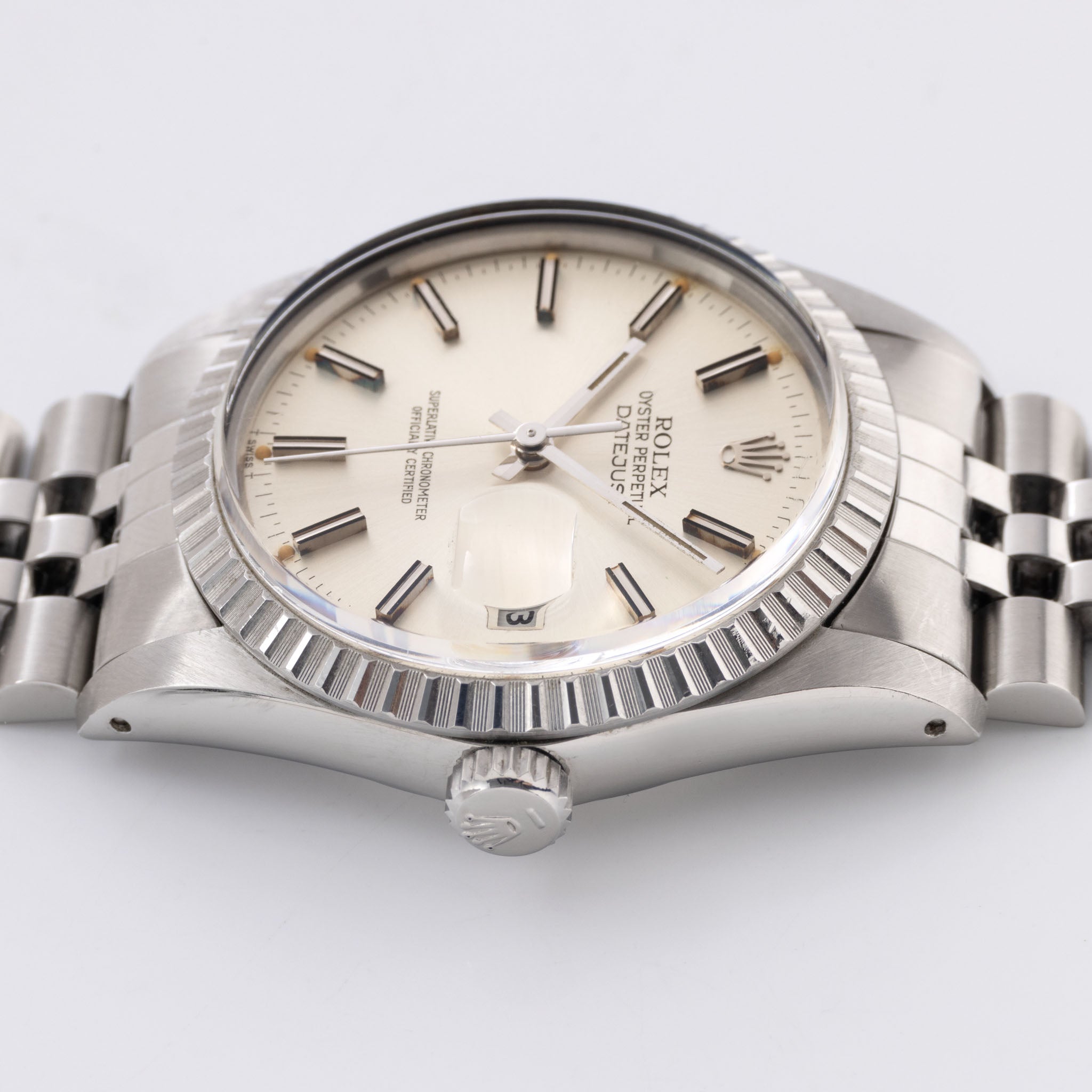 Rolex Datejust 16030 Patina Silver Dial Guarantee Paper