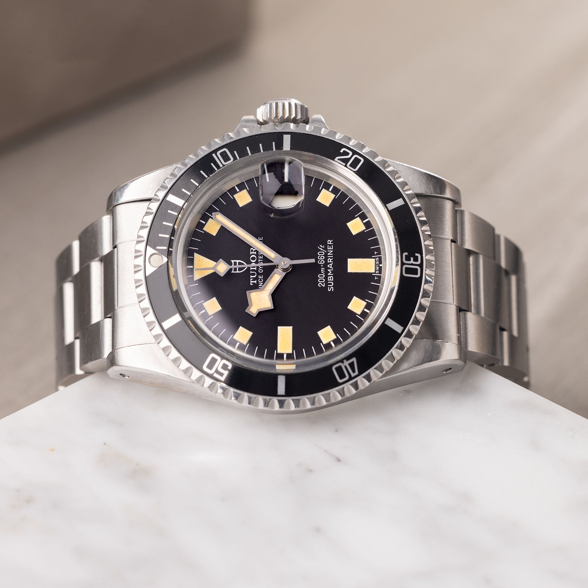 Tudor Submariner Date Black Snowflake 9411 /0 Recent Tudor Service