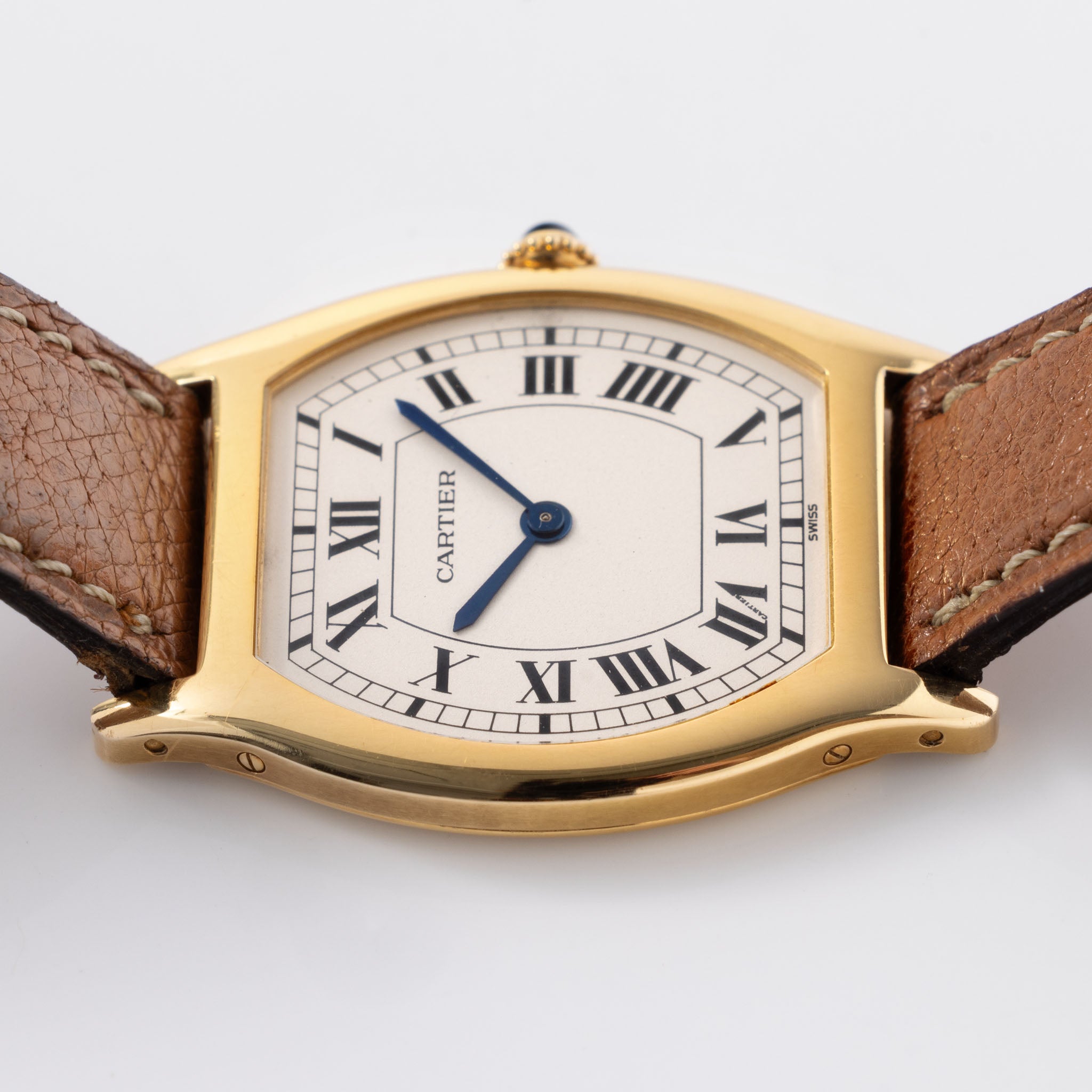 Cartier Tortue Ultra Thin 18kt Yellow Gold Box and Papers