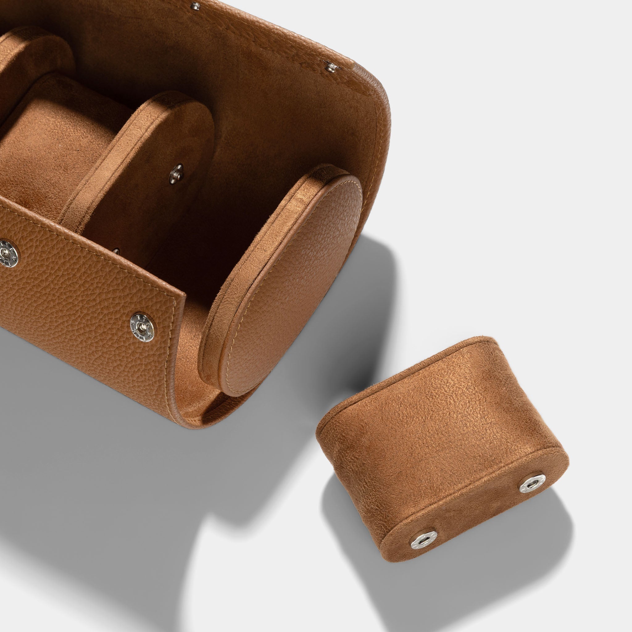 Oval 3 Watch Camel Brown Leather Watch Box