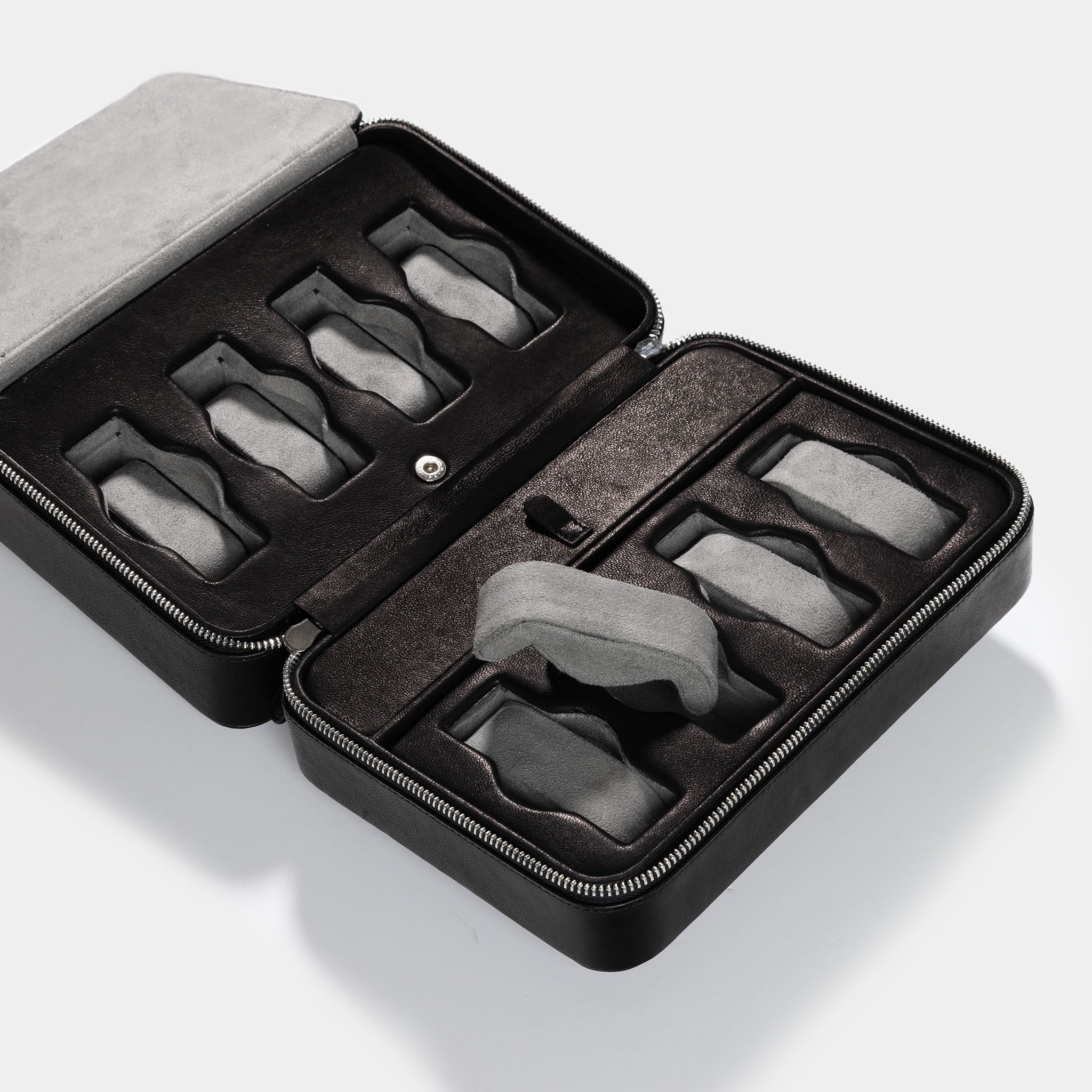 Black Luxury Leather Watch Box by JPM