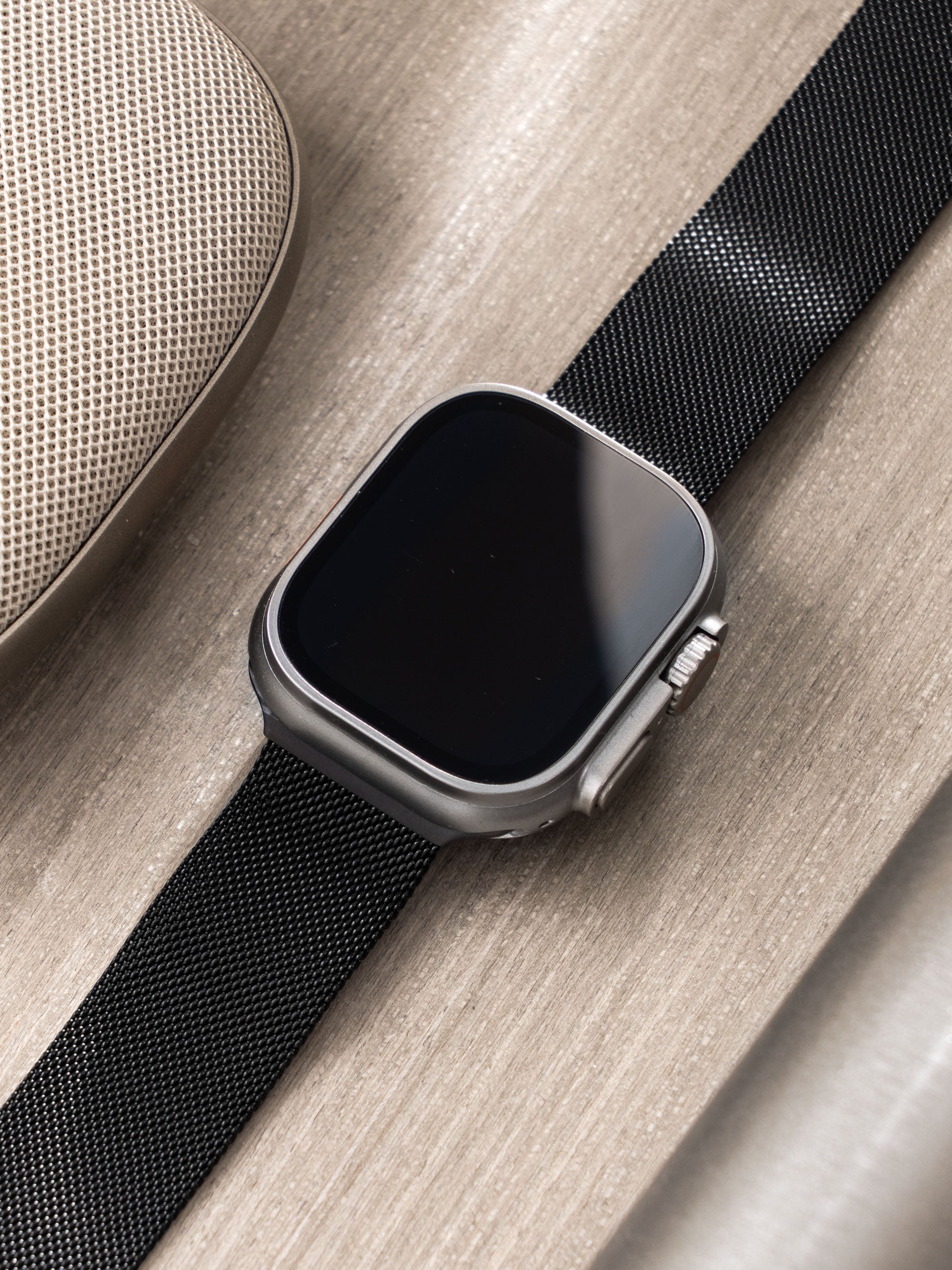 Strap for Apple Watch Ultra - Milanese Steel Black