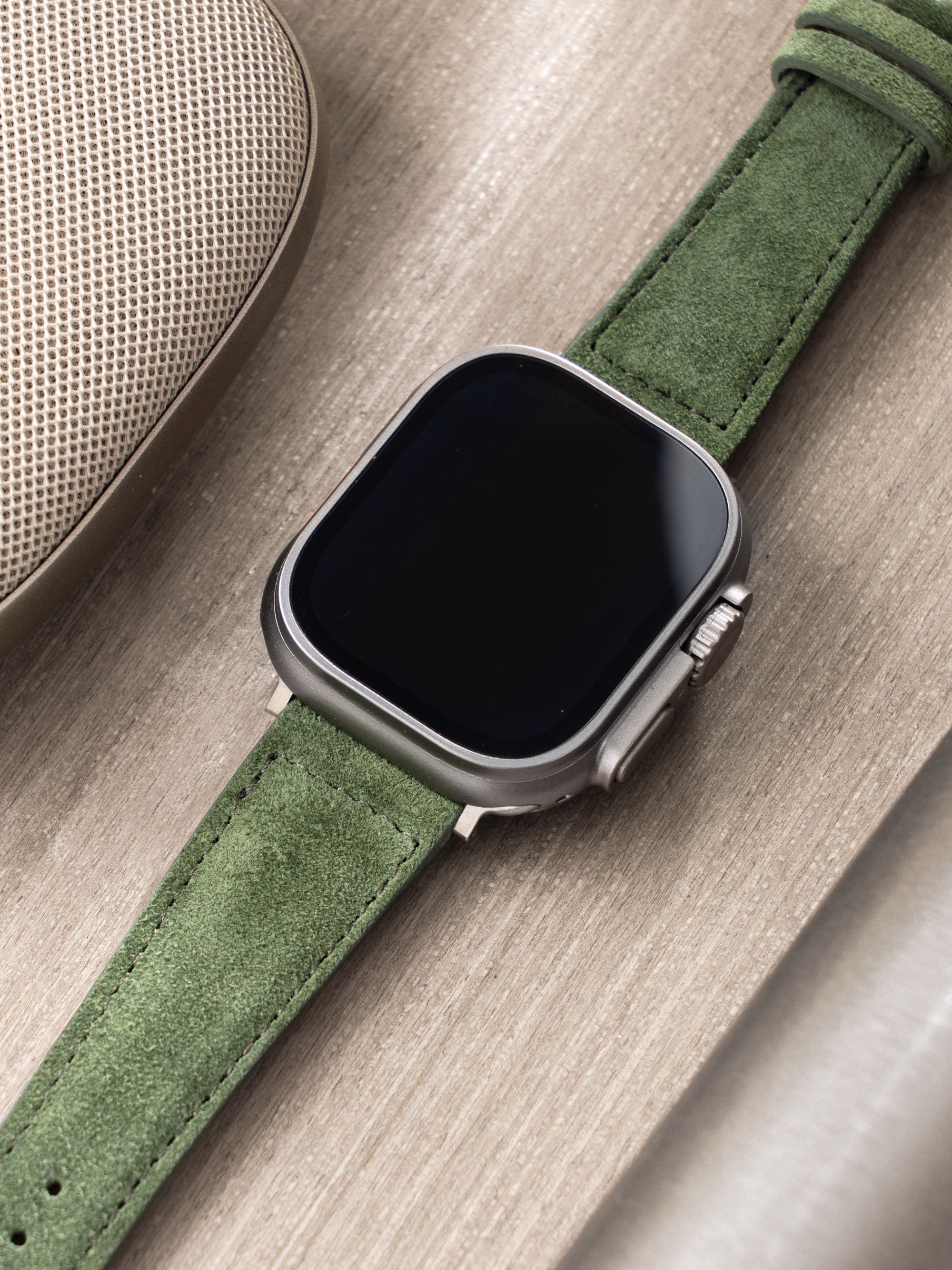 Strap for Apple Watch Ultra - Luxury Green Suede