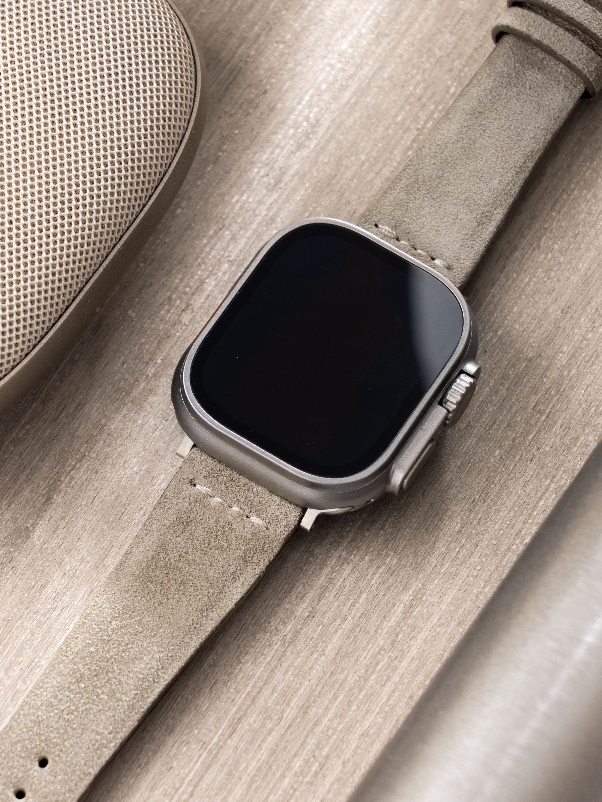 Strap for Apple Watch Ultra - Concrete Silky Suede