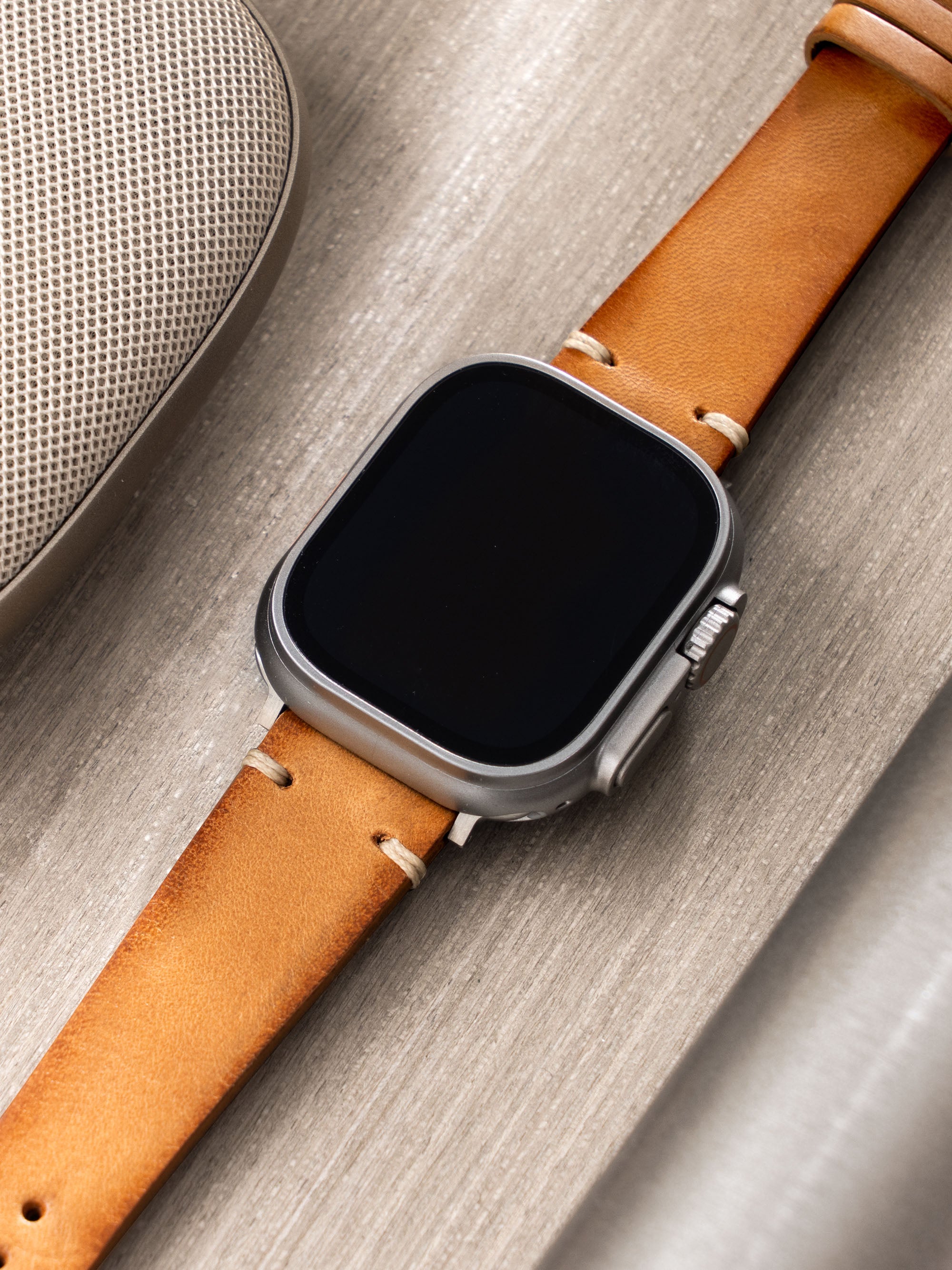 Strap for Apple Watch Ultra - Caramel Brown Leather