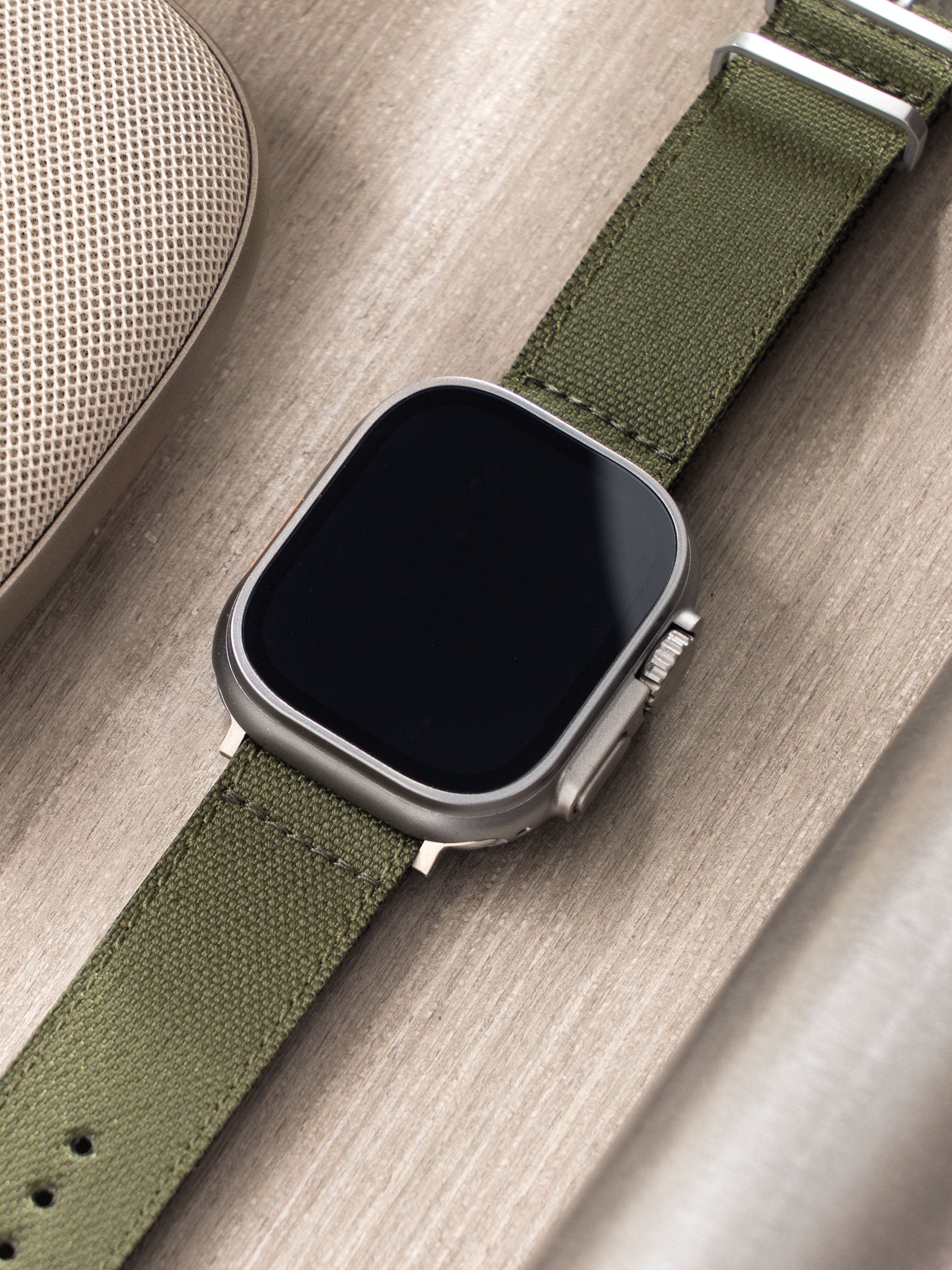 Strap for Apple Watch Ultra - Olive Green Canvas