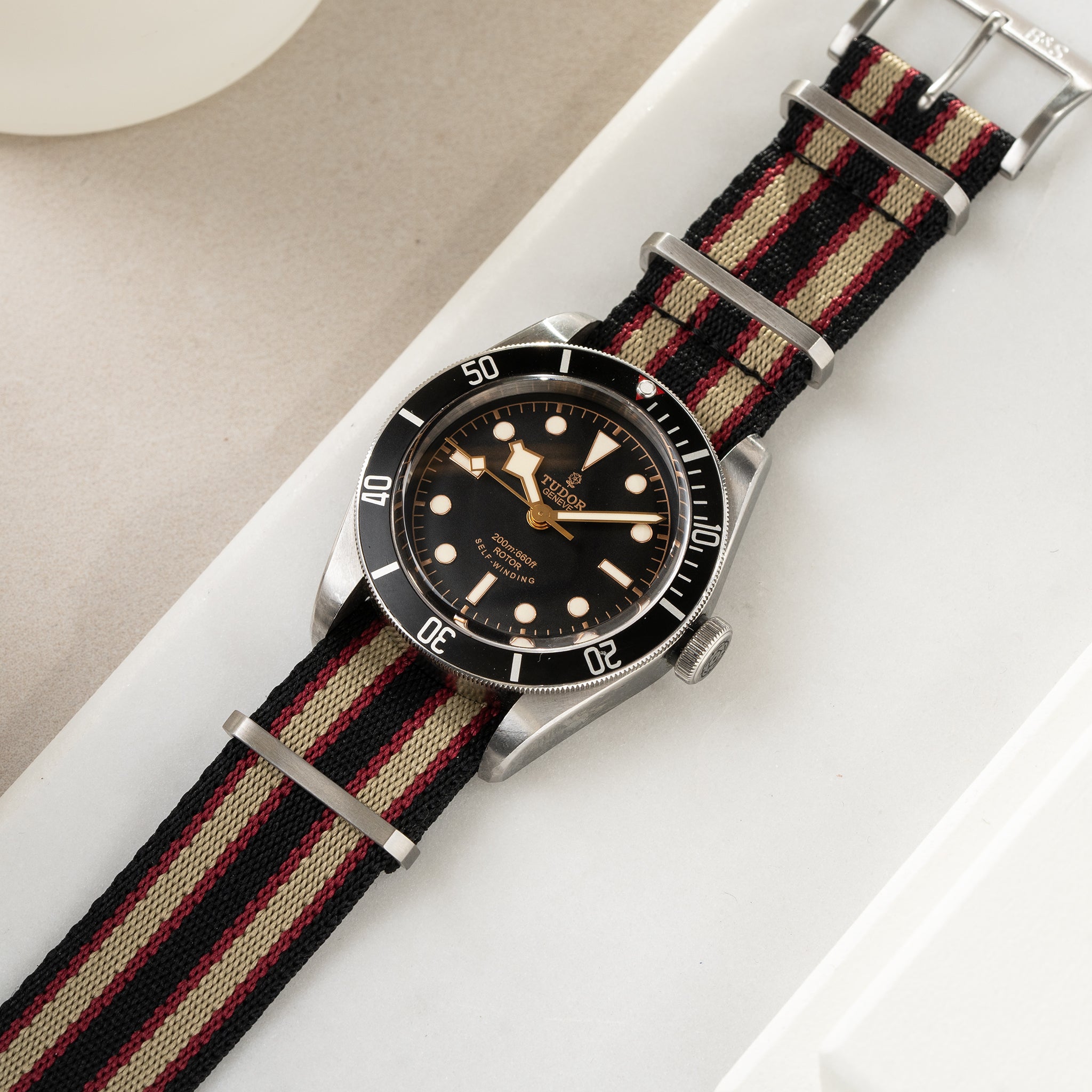 Strap for Tudor Black Bay 41mm - Nylon Single Pass 007 Vintage Edition