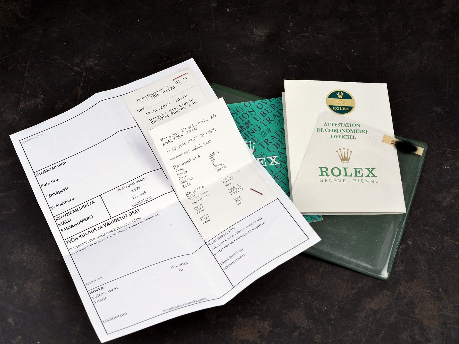 CURATED ROLEX 1675 GMT MAXI DIAL WITH PAPERS