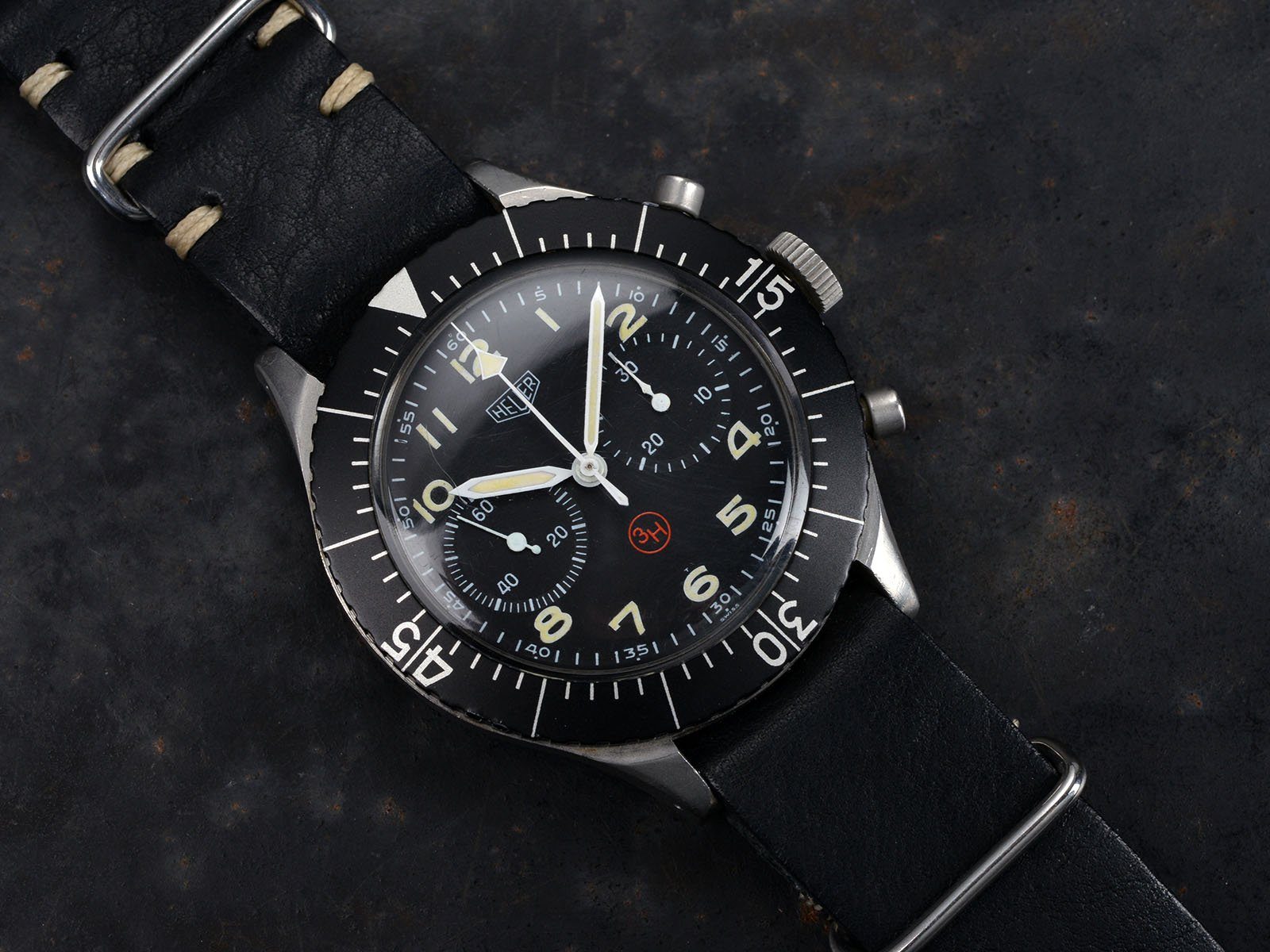 HEUER BUNDESWEHR 3H ‘FLYBACK’ MILITARY CHRONOGRAPH