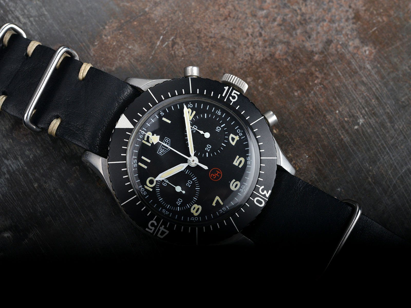 HEUER BUNDESWEHR 3H ‘FLYBACK’ MILITARY CHRONOGRAPH