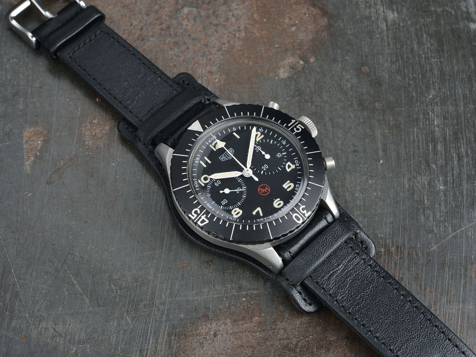 HEUER BUNDESWEHR 3H ‘FLYBACK’ MILITARY CHRONOGRAPH