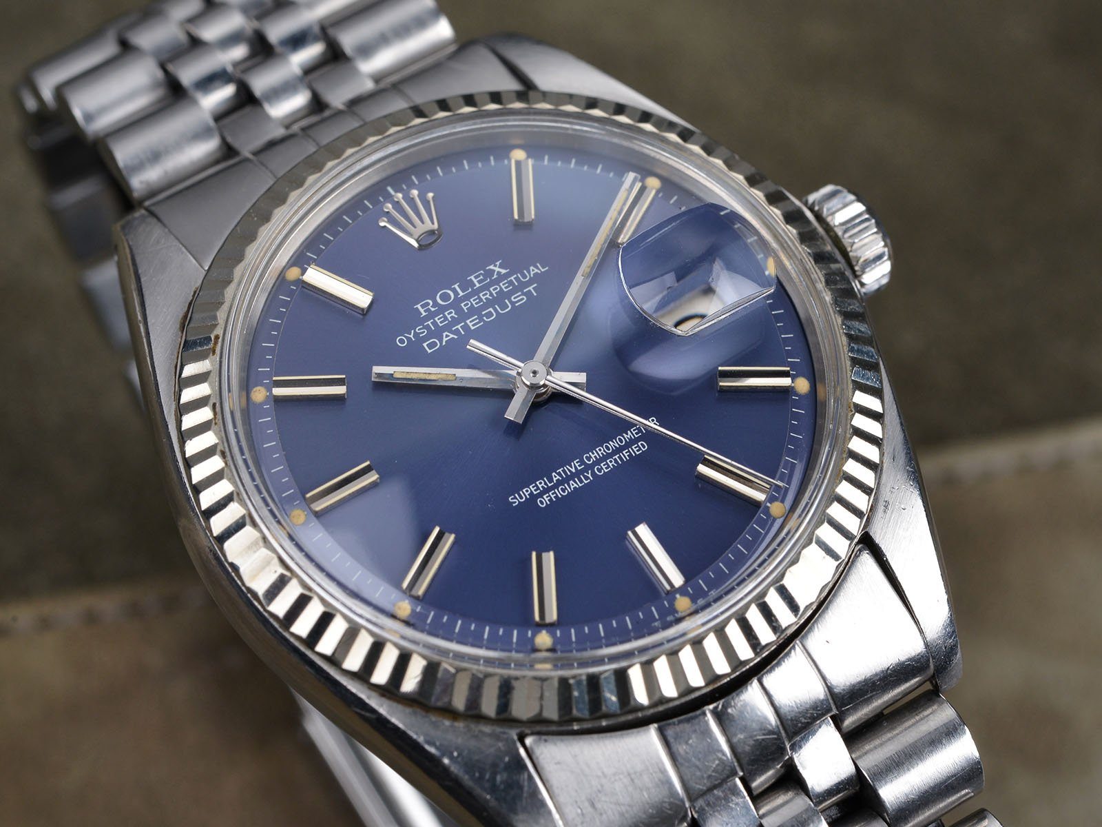 ROLEX ROLEX 1601 DATEJUST BLUE DIAL