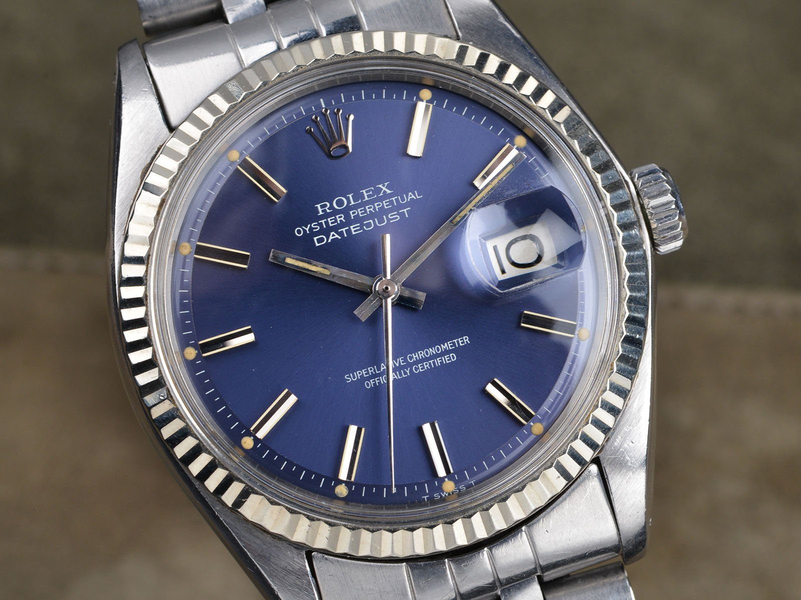 ROLEX ROLEX 1601 DATEJUST BLUE DIAL