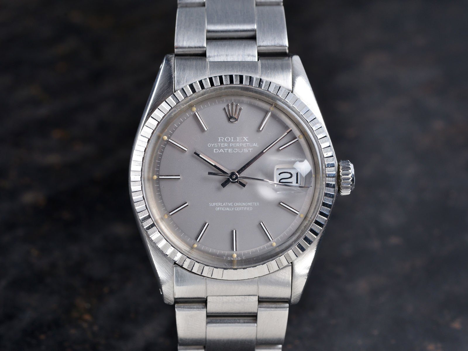 ROLEX 1603 DATEJUST GHOST GREY DIAL