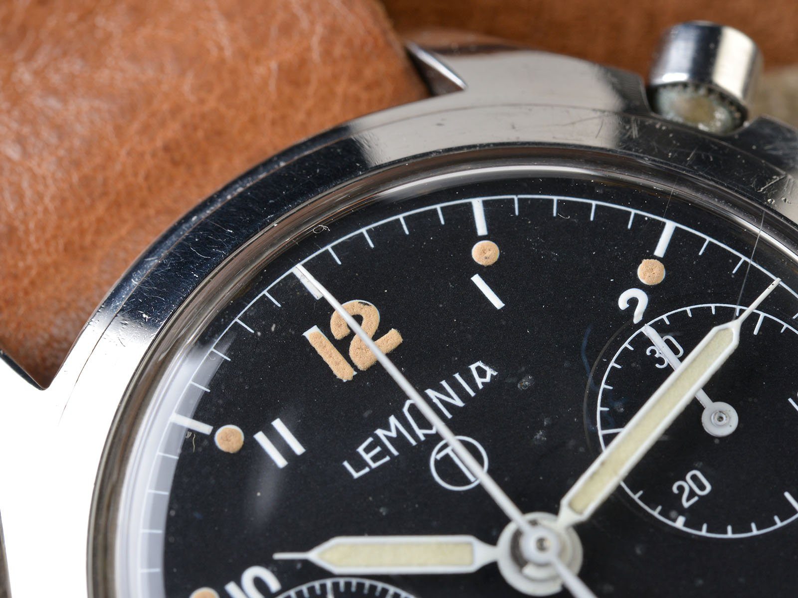 LEMANIA MILITARY 6BB ROYAL RAF SINGLE BUTTON CHRONOGRAPH WATCH