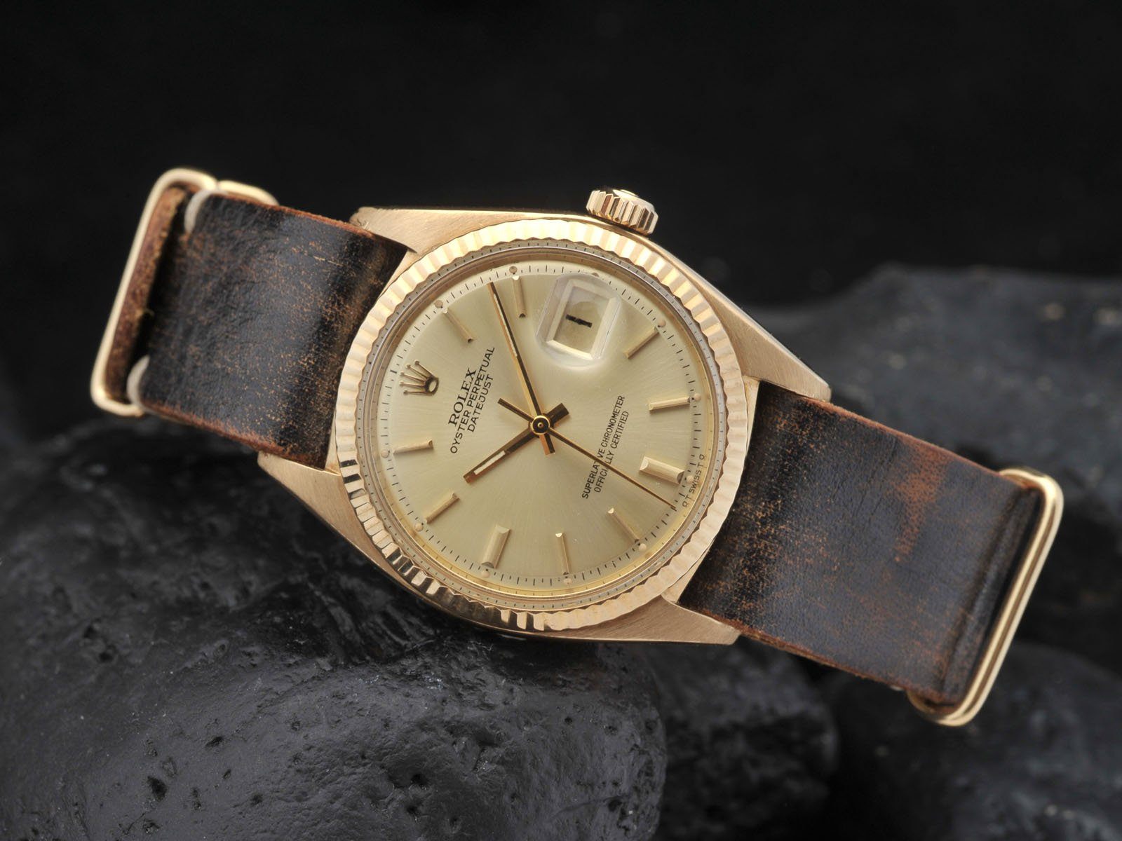 ROLEX 18 KT GOLD DATEJUST 1601