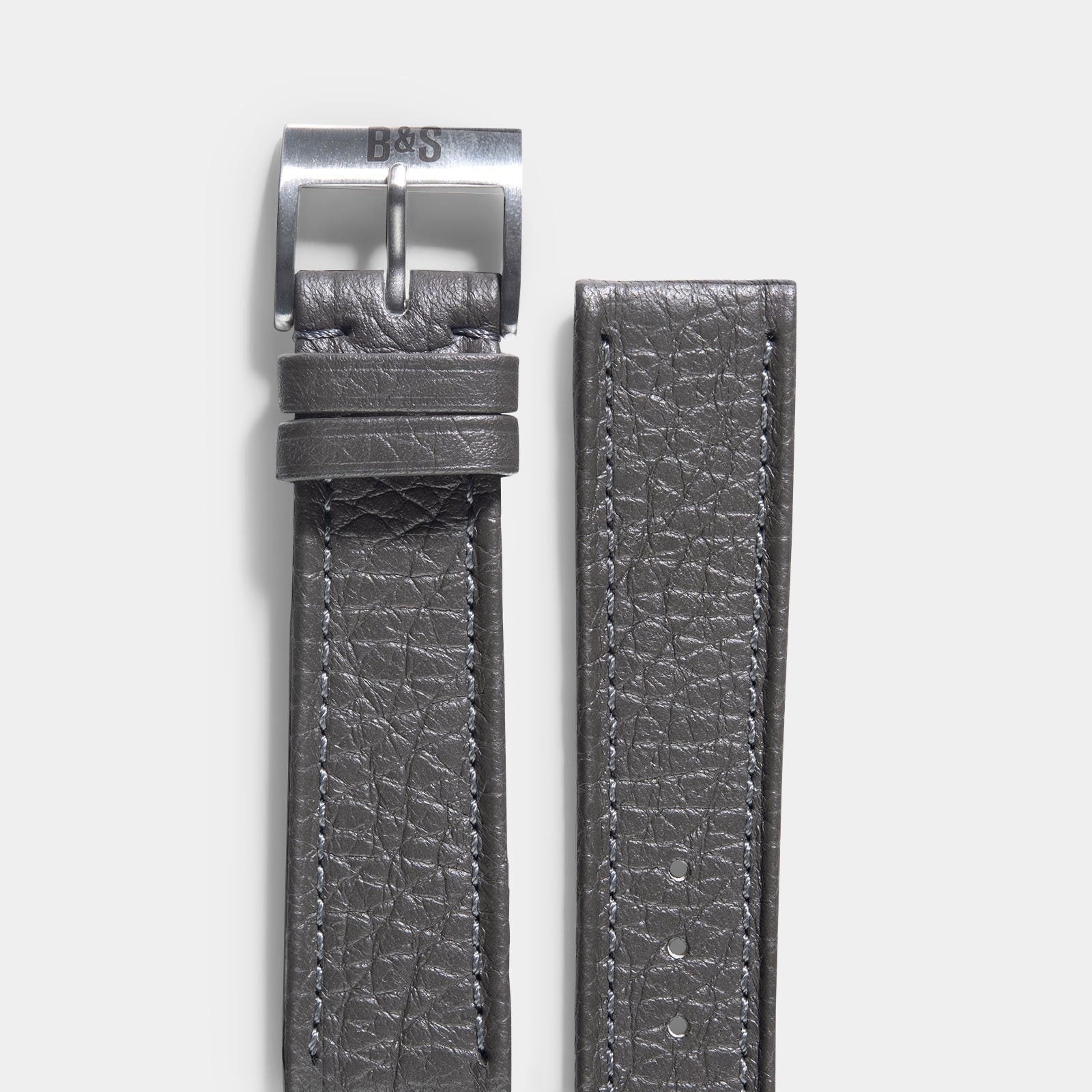 Taurillon Grey Heritage Leather Watch Strap