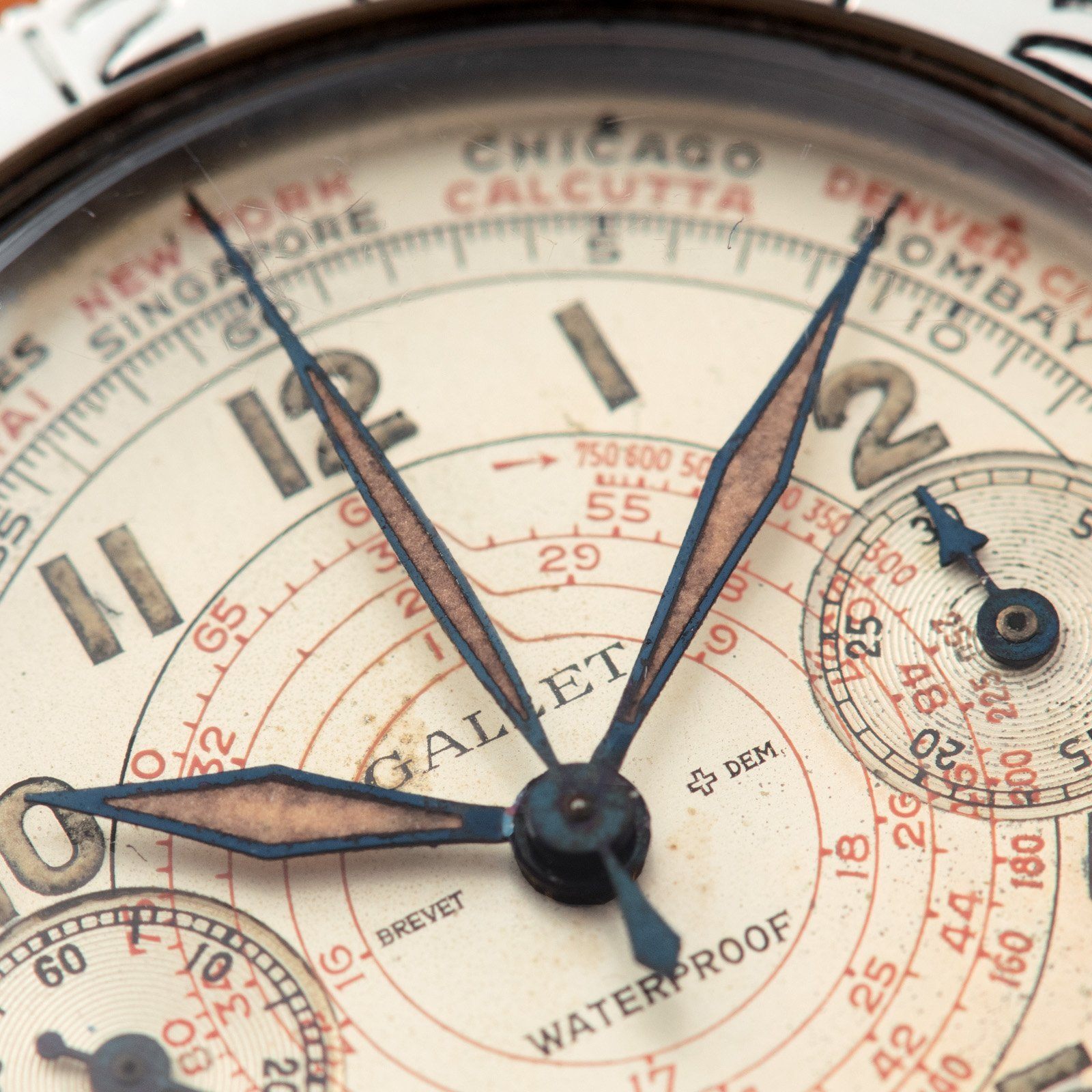 Gallet Chronograph 1940s Flying Officer