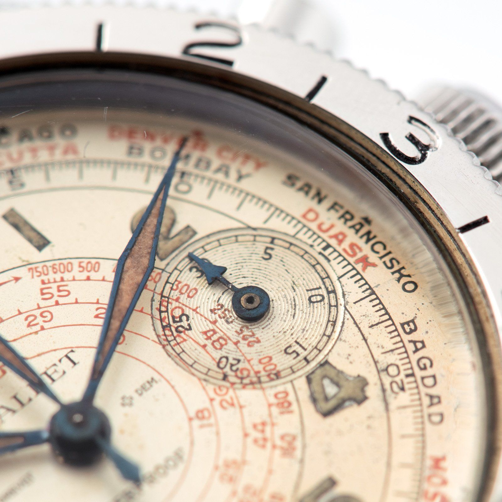 Gallet Chronograph 1940s Flying Officer