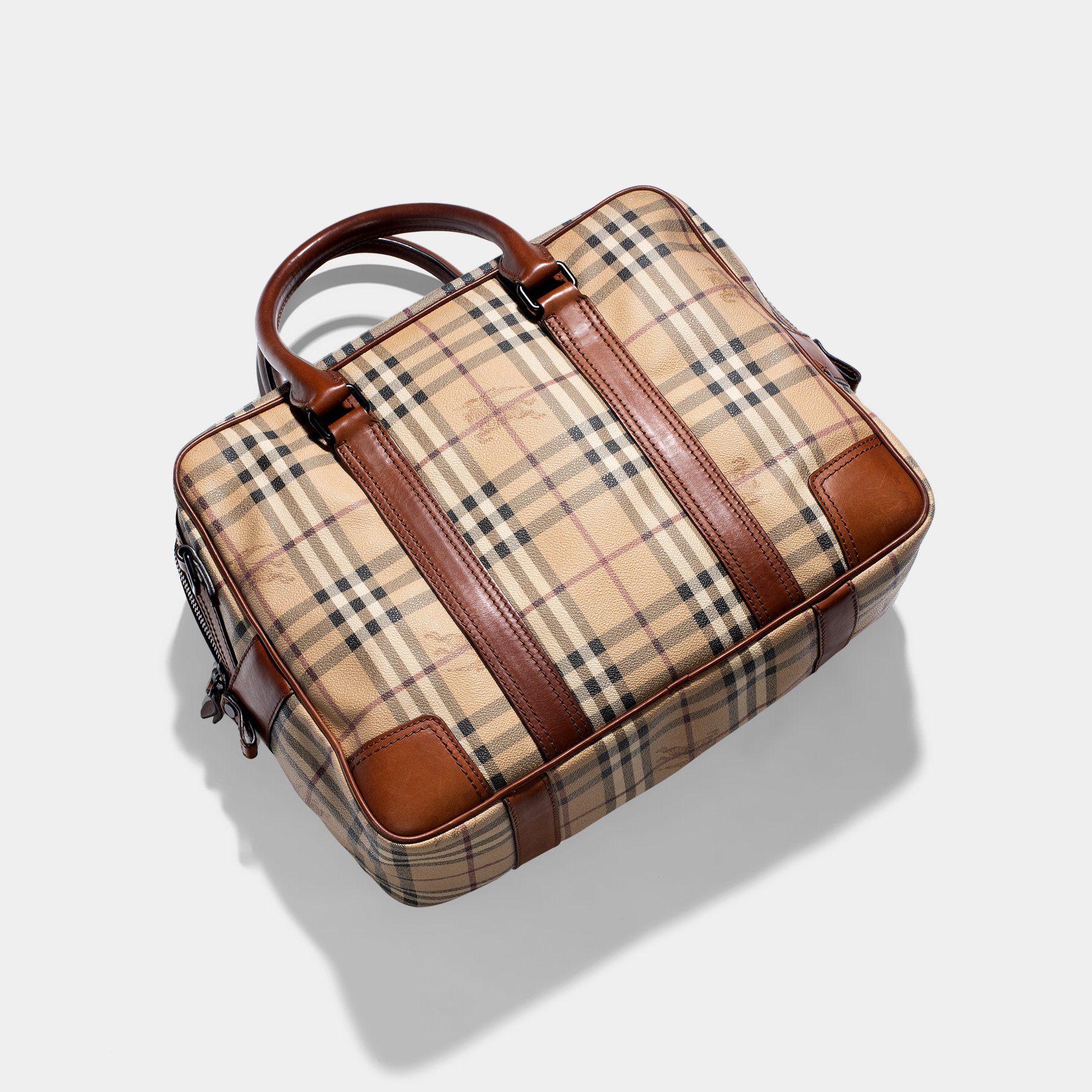 BURBERRY Haymarket Check Business Bag