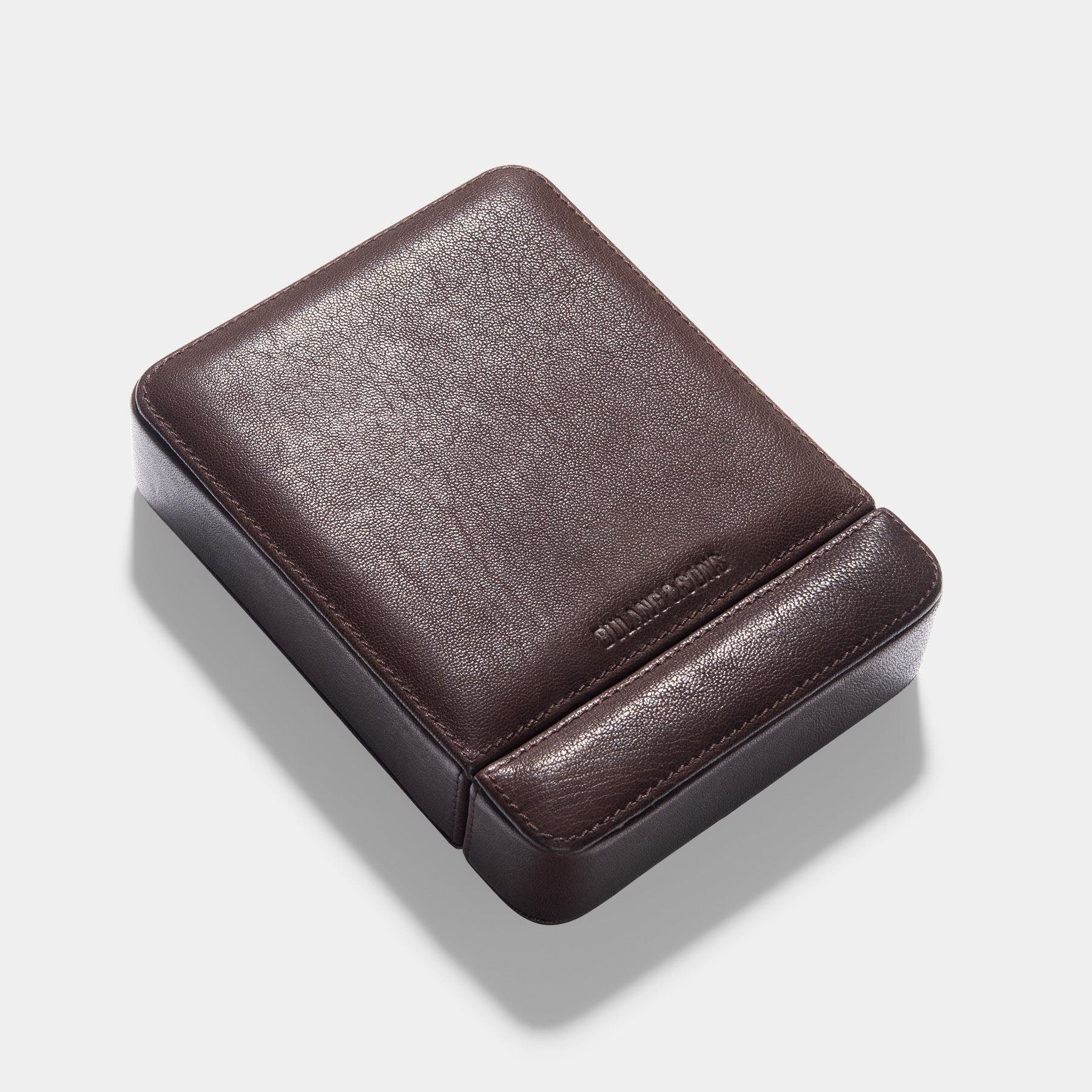 Dark Brown Leather 2 Watch Slider Box