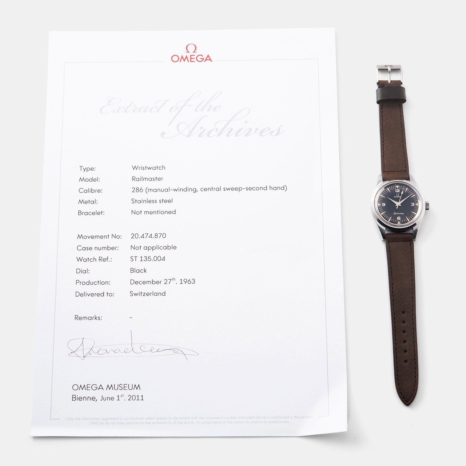 Omega Railmaster 13004-63