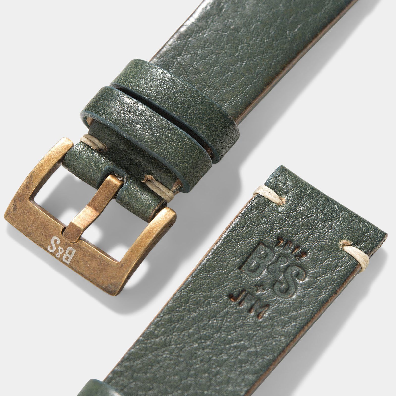 Strap for Tudor Black Bay Bronze - Perfect Match Vintage Green Leather Watch Strap