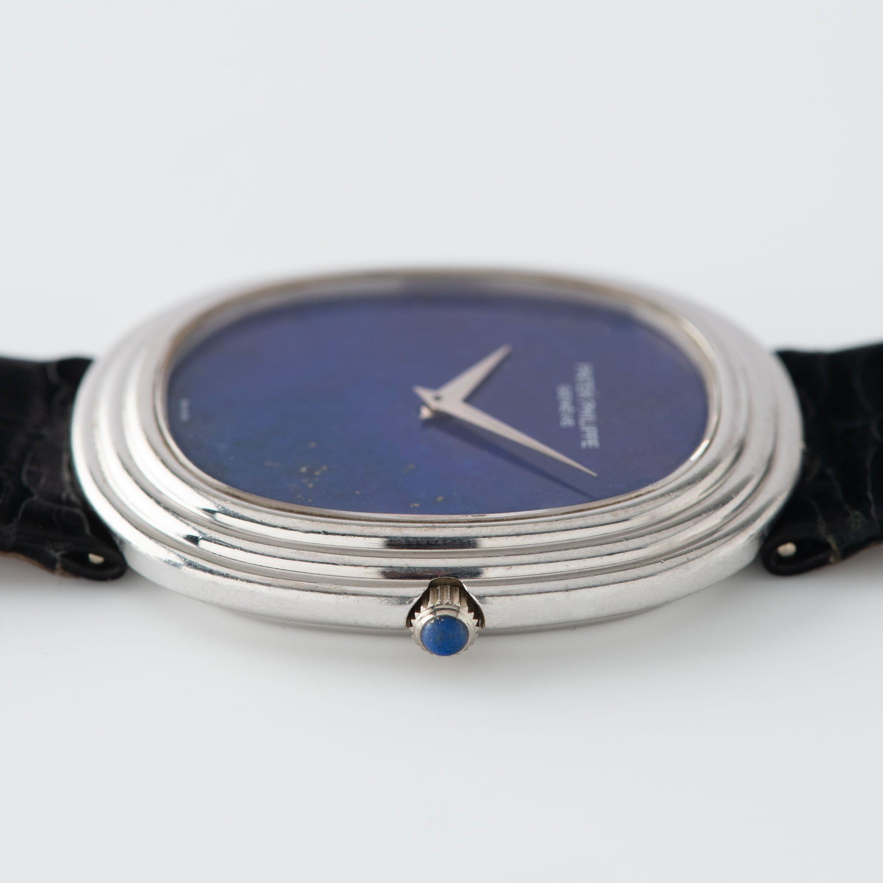 Patek Philippe Ellipse White Gold Lapis Dial Ref 3634