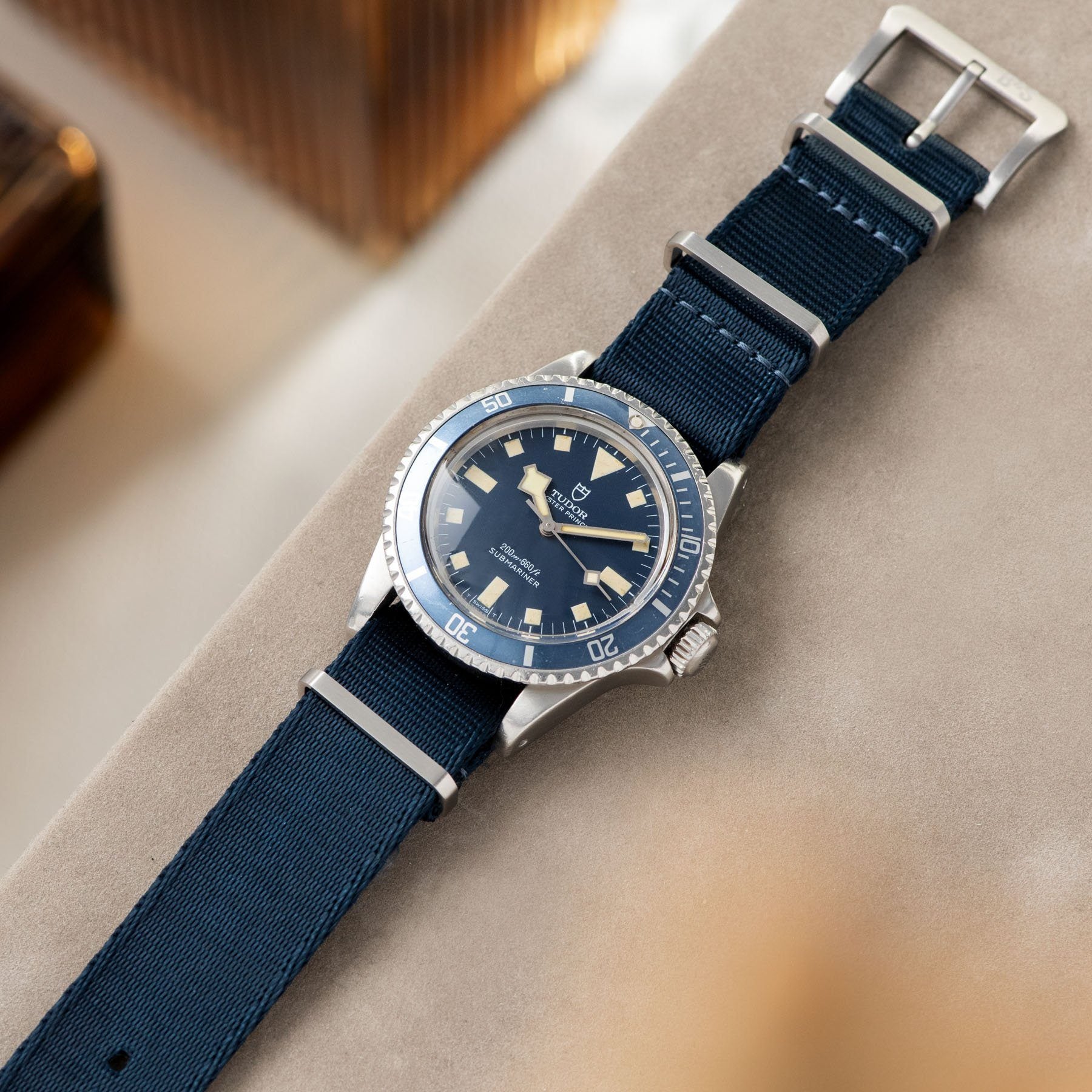 Tudor Marine Nationale MN78 Submariner 9401 with Provenance/Ledgers deluxe nylon nato strap