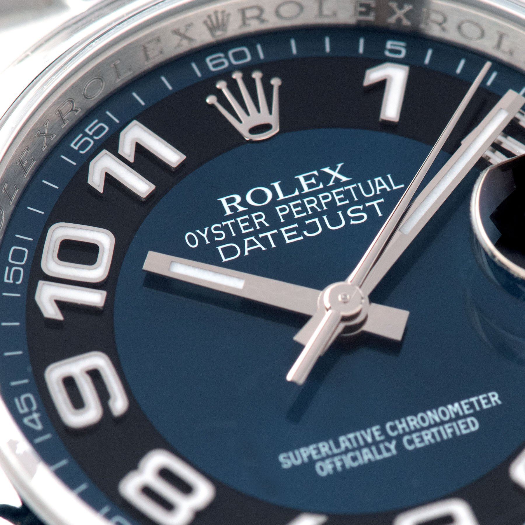 Rolex Datejust Blue Dial Applied Arabic Numerals 116200