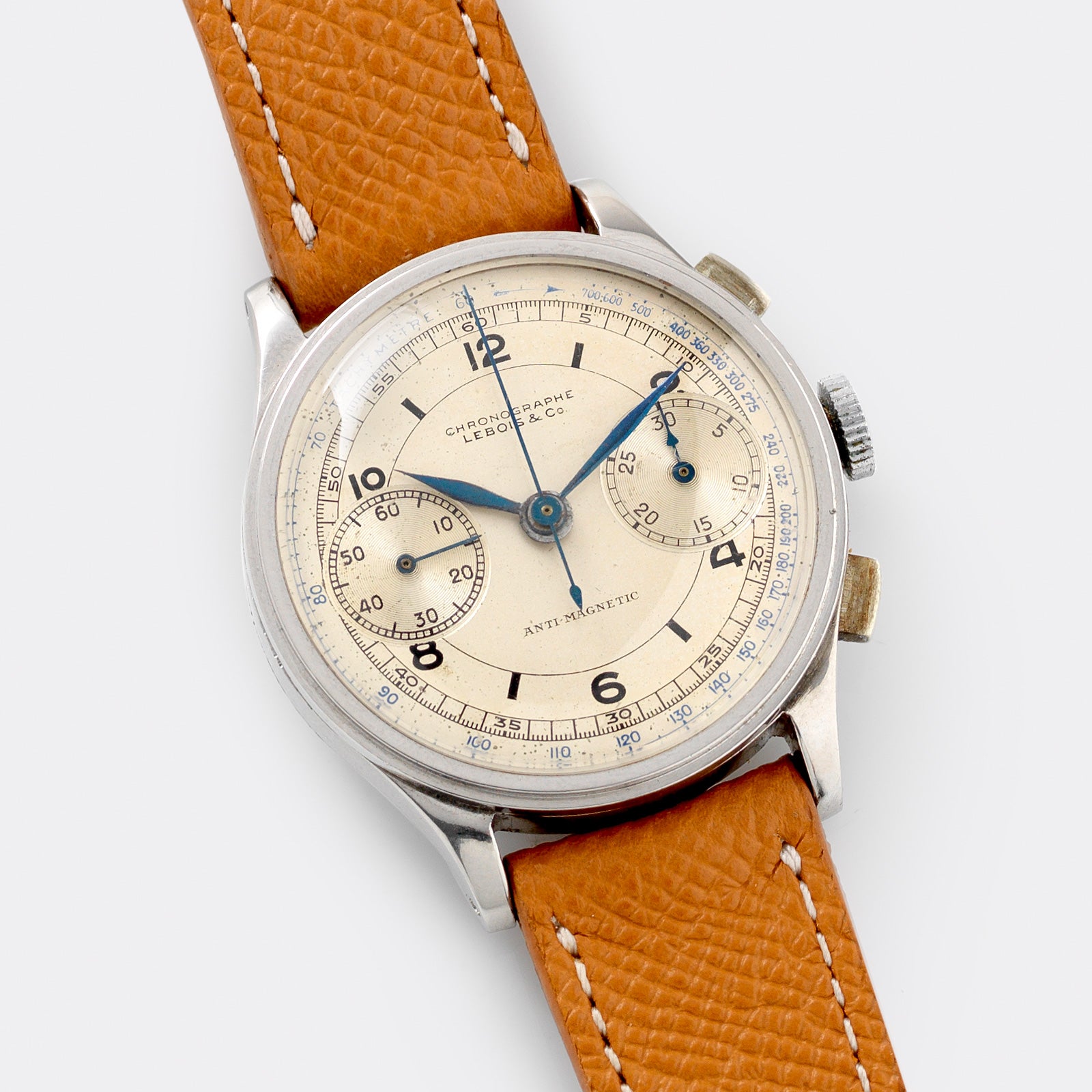 Lebois & Co Steel Chronograph 1940s