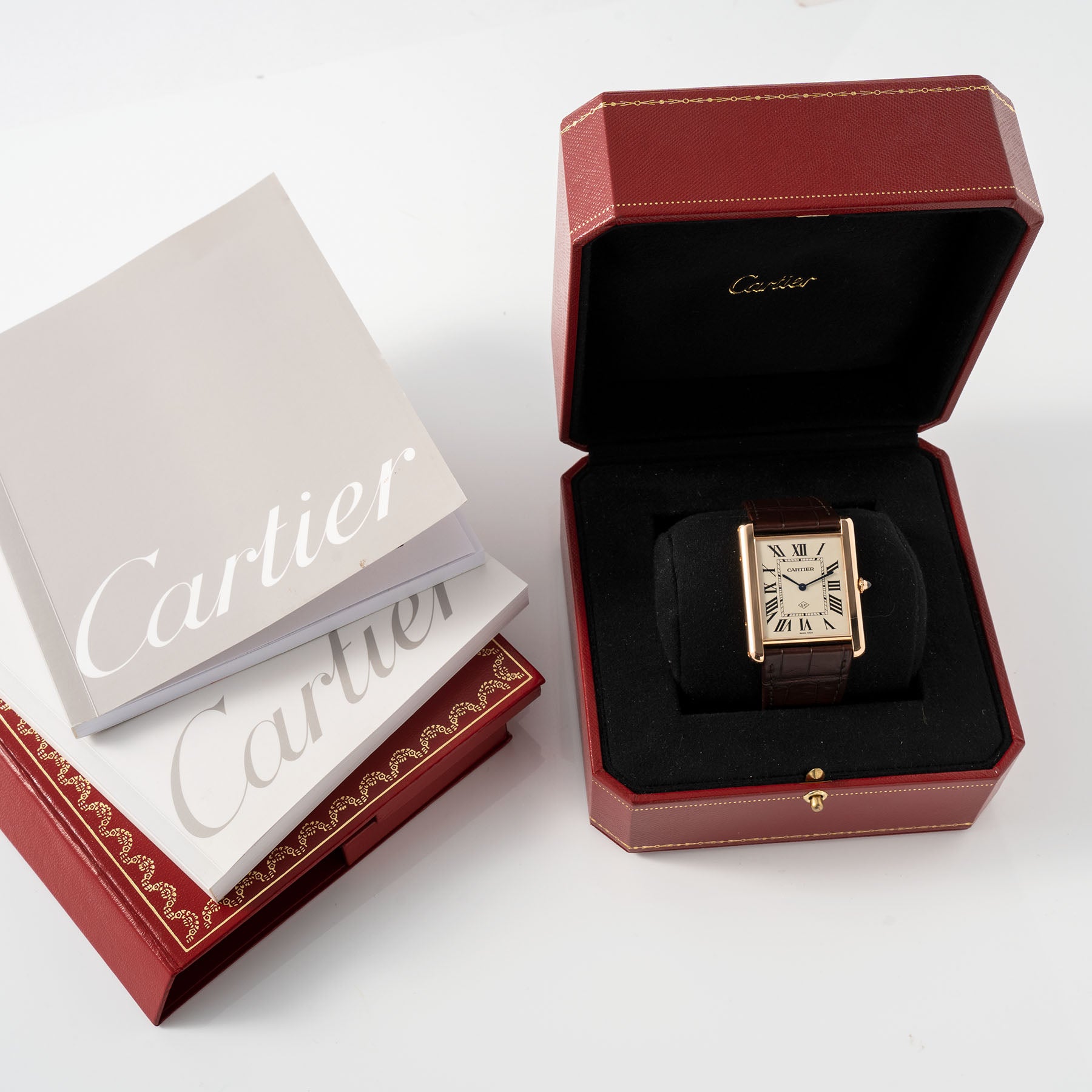 Cartier Tank Louis XL 3280 Collaborateur Edition 18kt Rose Gold Box and Papers