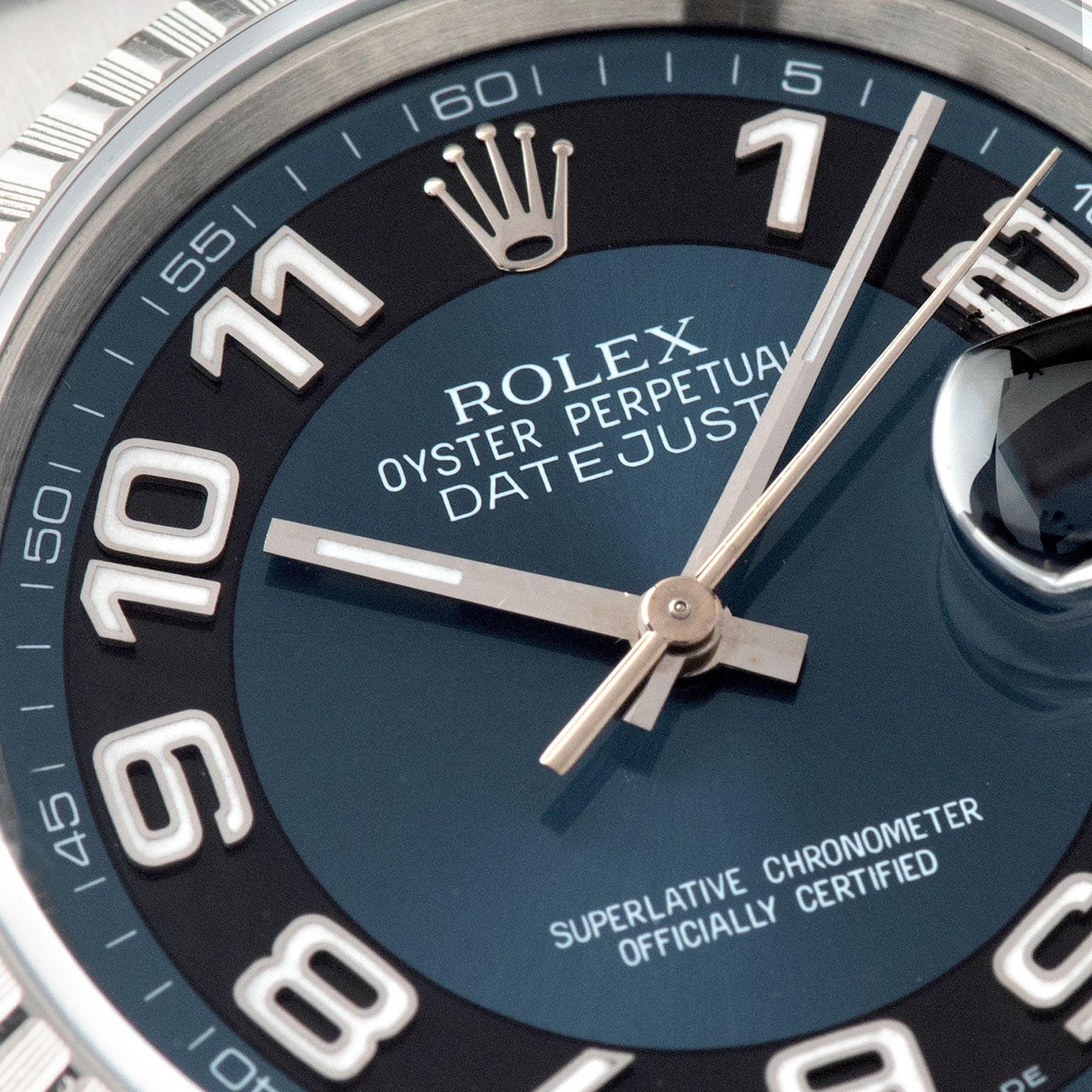 Rolex Datejust Blue and Black Tuxedo Dial Reference 16220