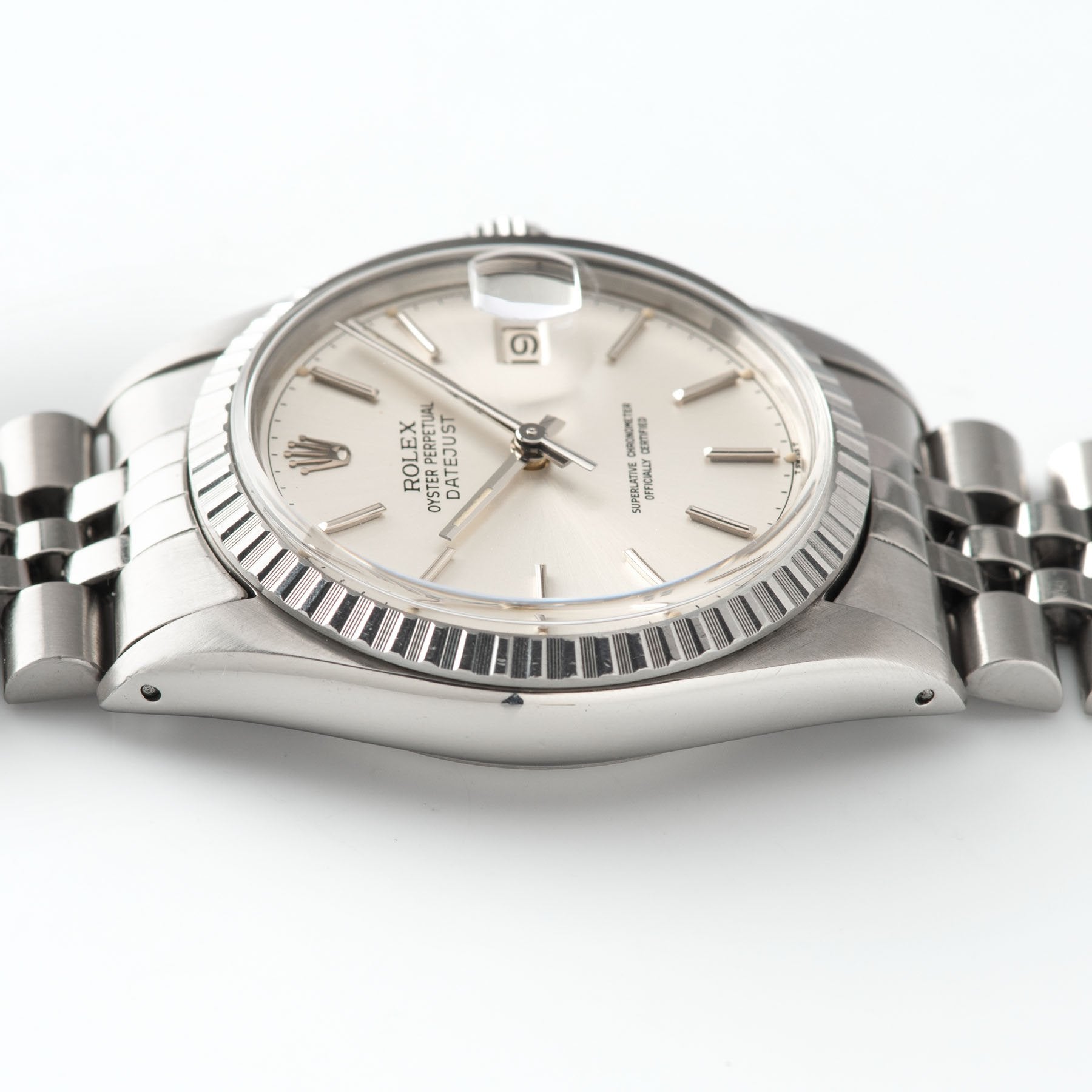 Rolex Datejust Silver Chapter Ring Dial 16030