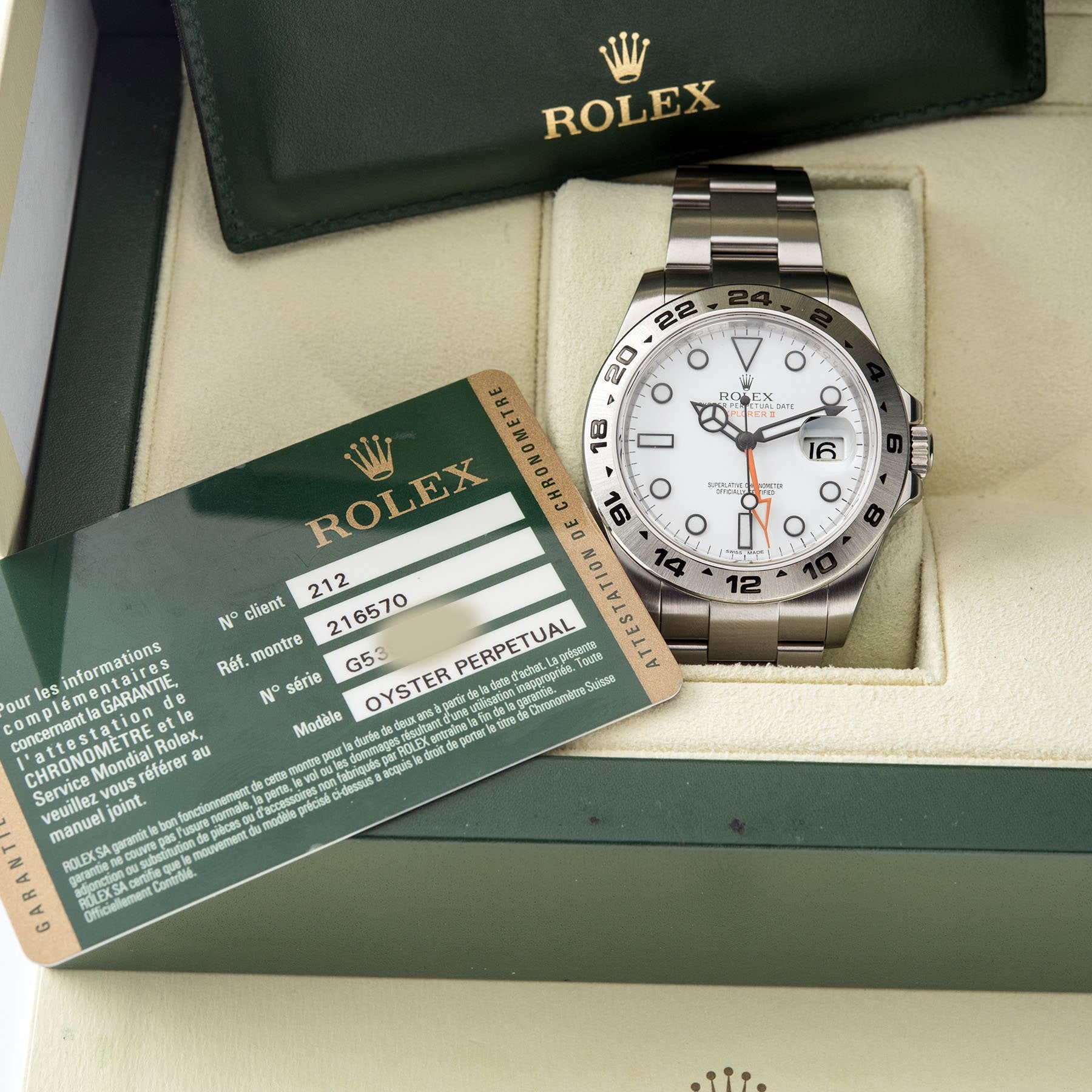 Rolex Explorer 2 White Dial 216570