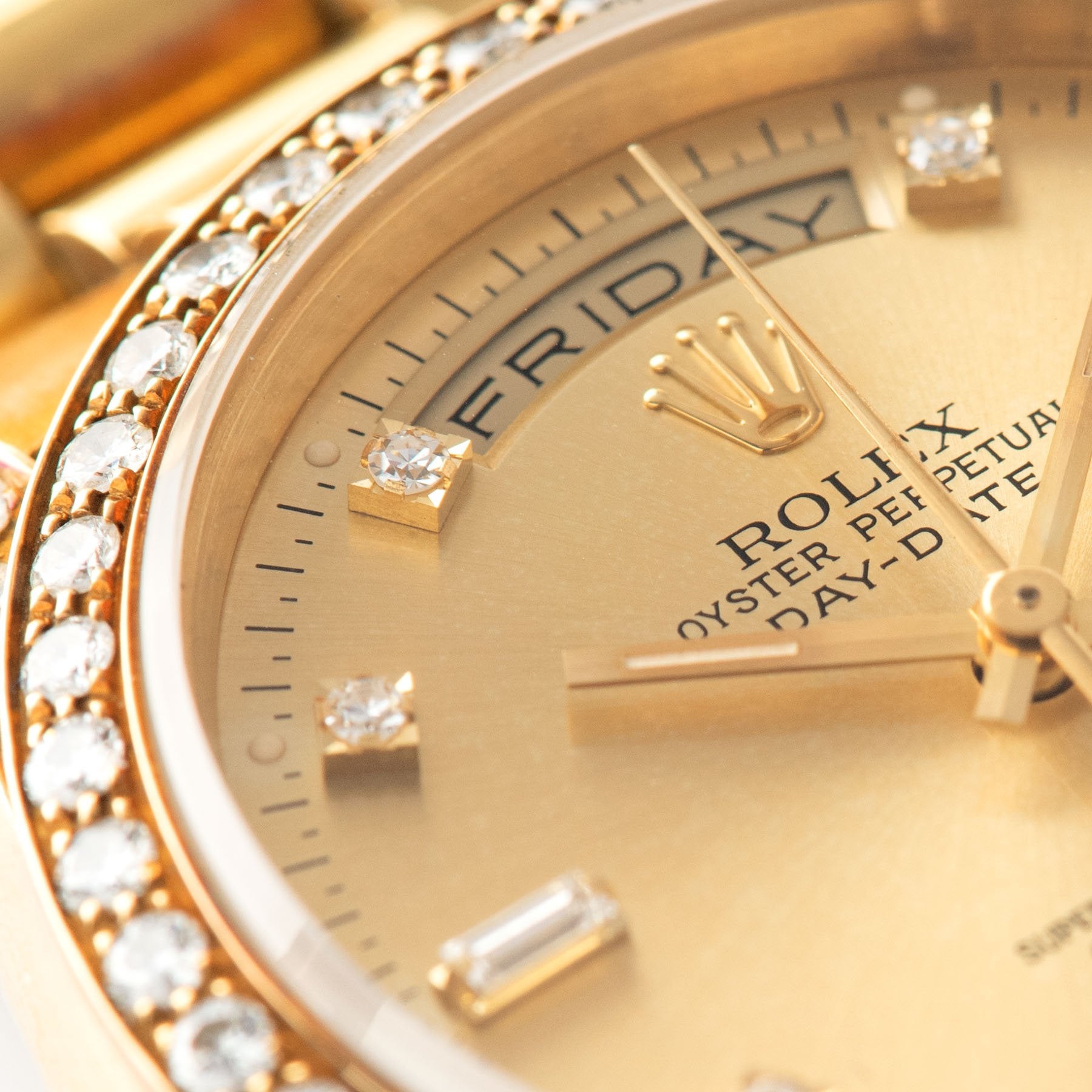 Rolex Day Date 18388 Diamond Bezel and Case with Papers