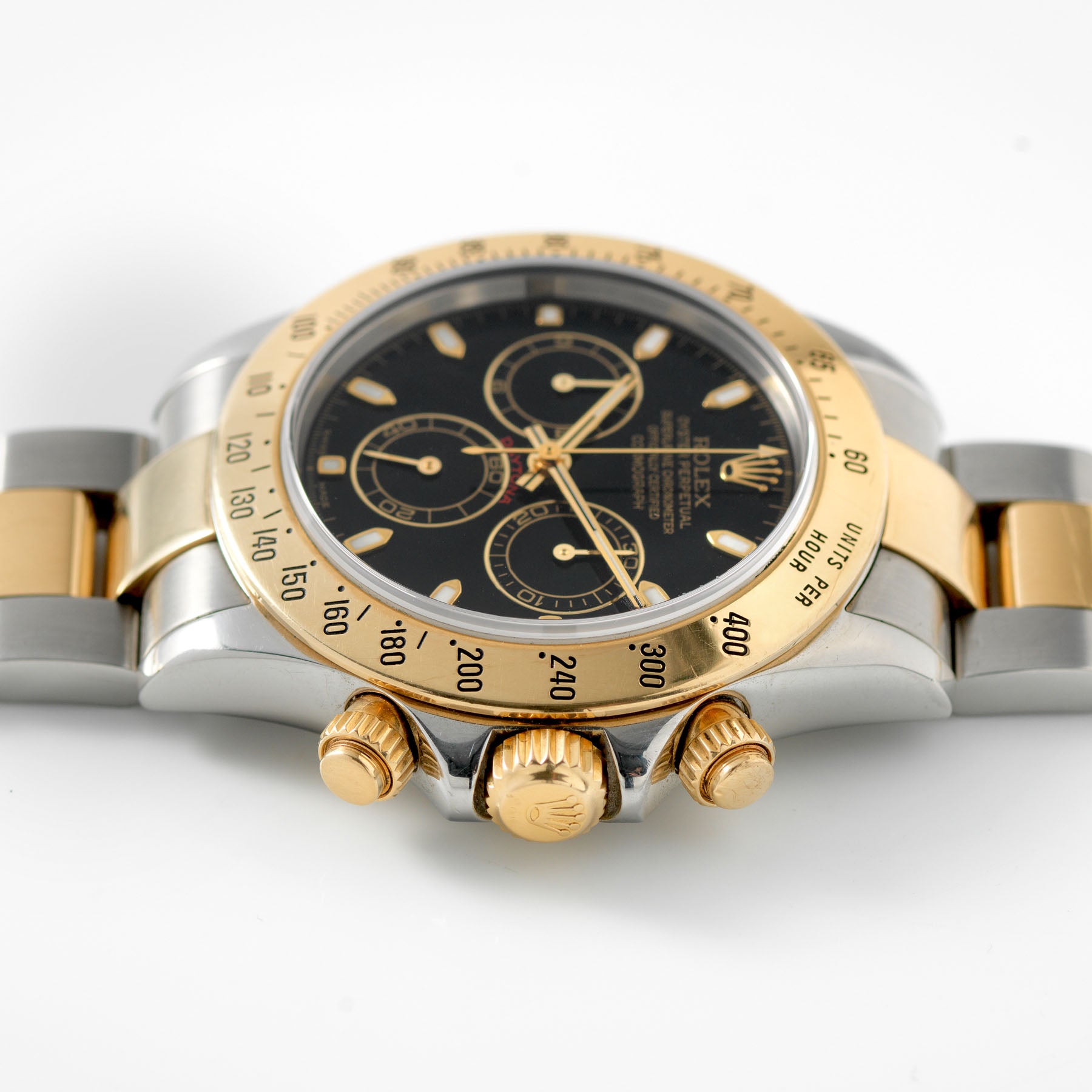 Rolex Daytona Steel and Gold 116523 Black Dial Box and Papers