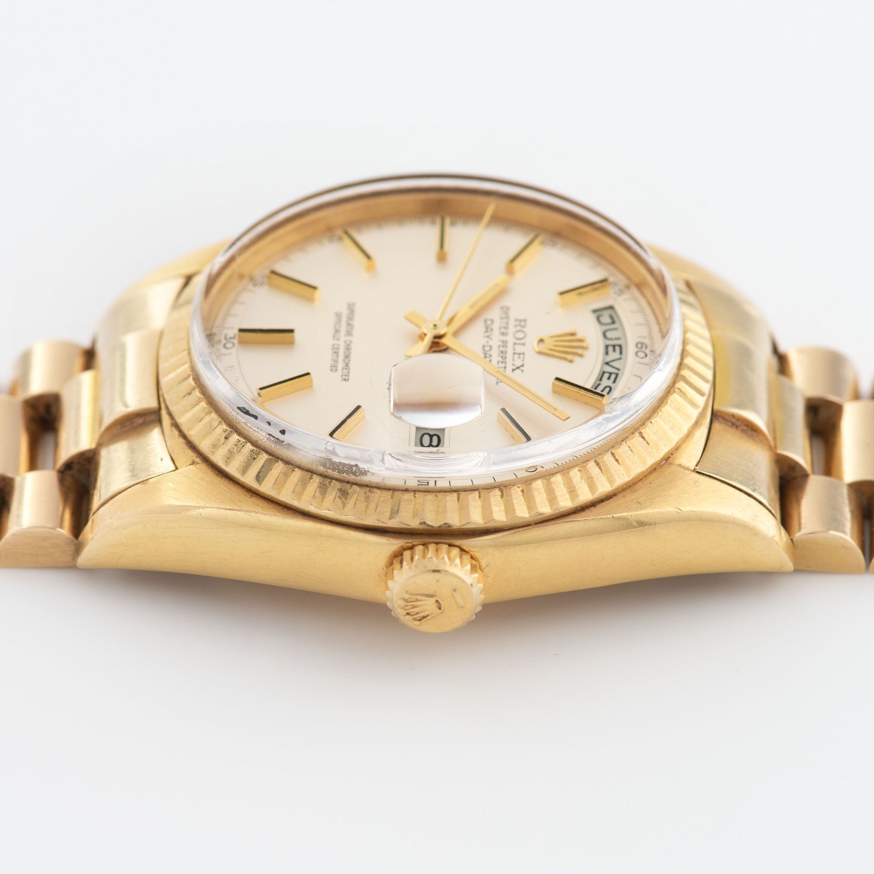 Rolex Day Date Yellow Gold 1803 Matte Silver Dial