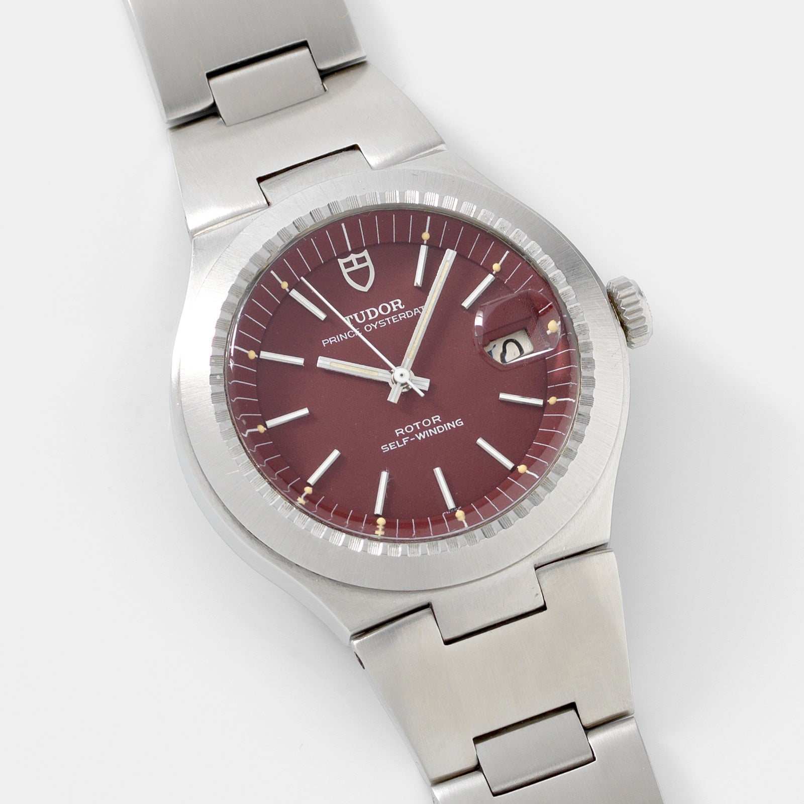 Tudor Prince Oysterdate 9121/0 Burgundy Dial with Papers 