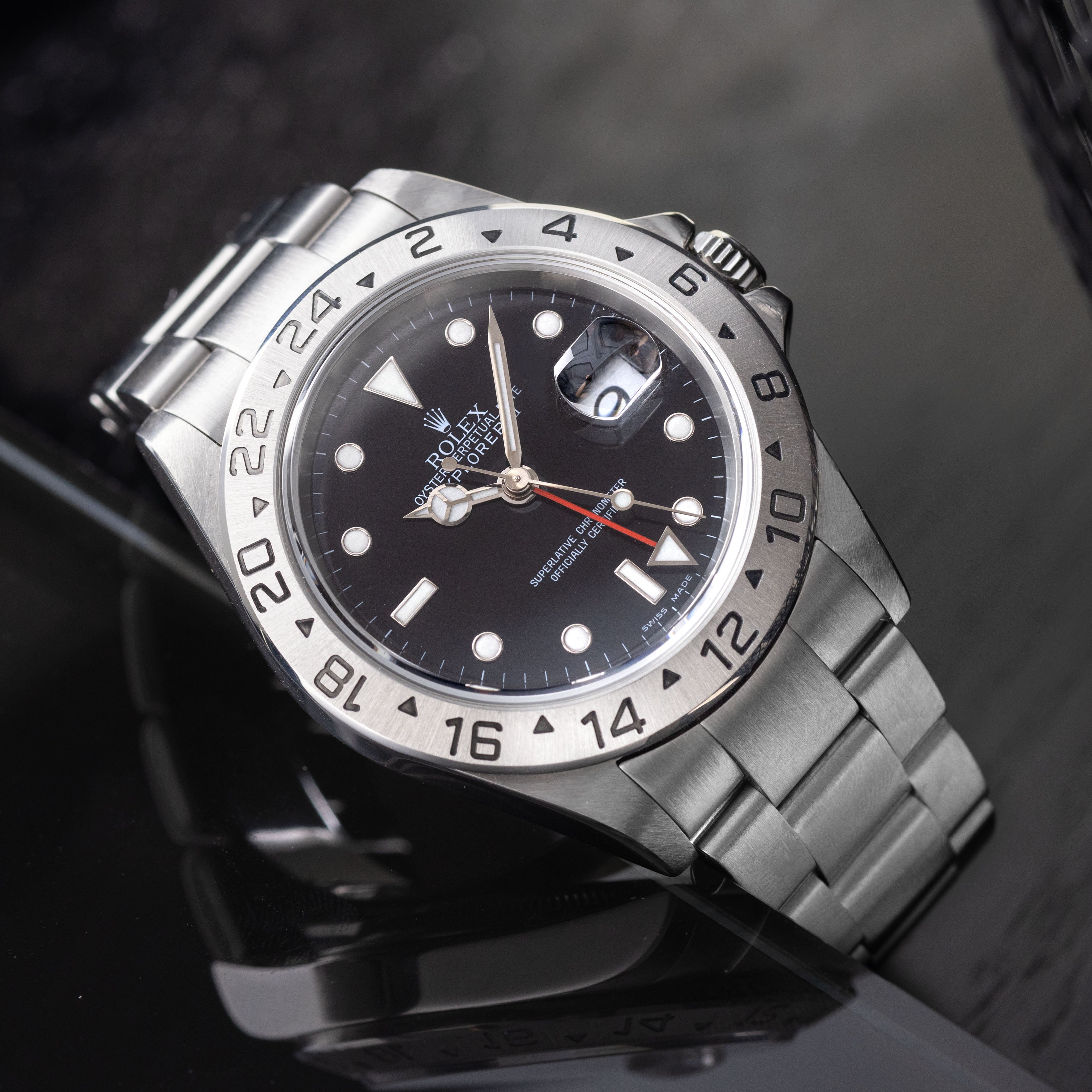 Rolex Explorer 2 16570 Black Swiss Made Dial with Papers 